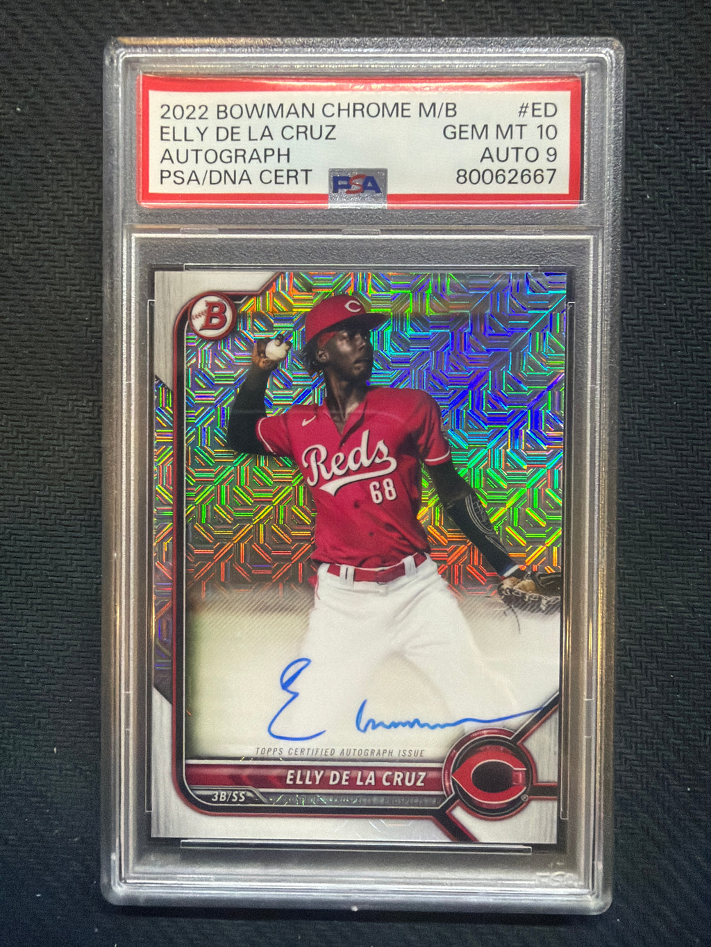 2022 Bowman Chrome Mega Elly De La Cruz Rookie Auto PSA 10 Auto 9 667