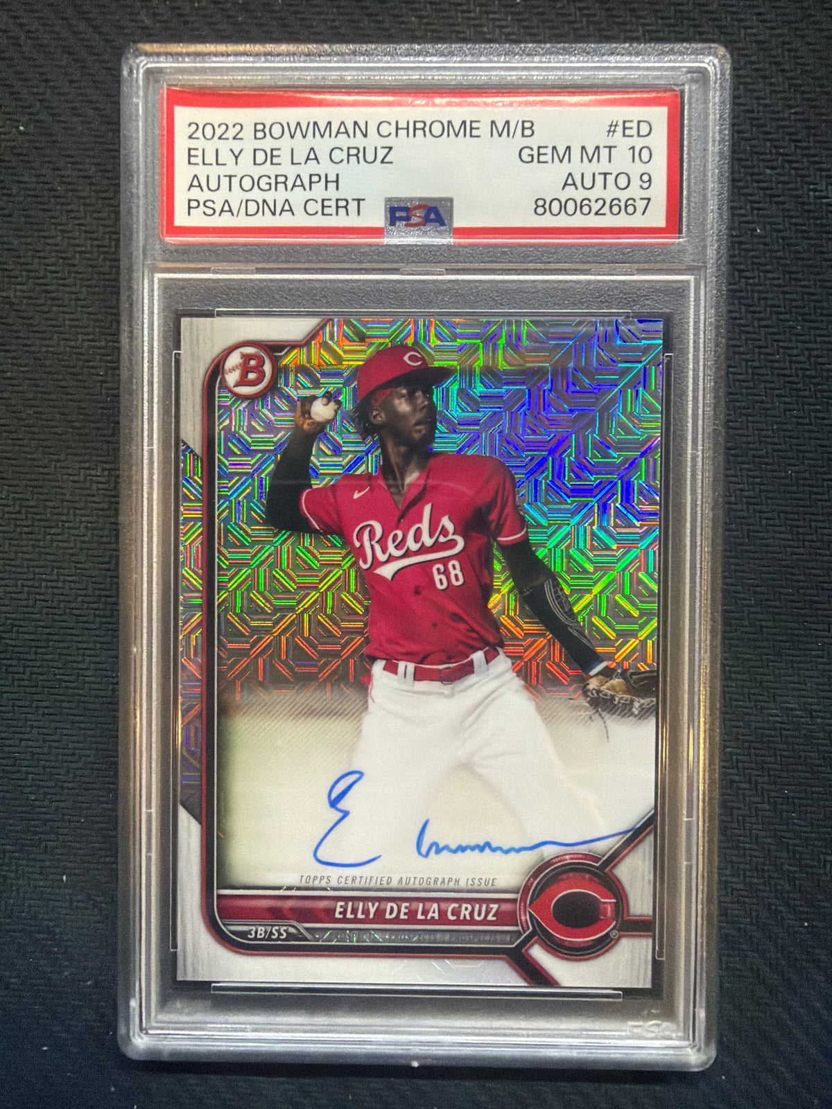 2022 Bowman Chrome Mega Elly De La Cruz Rookie Auto PSA 10 Auto 9 667