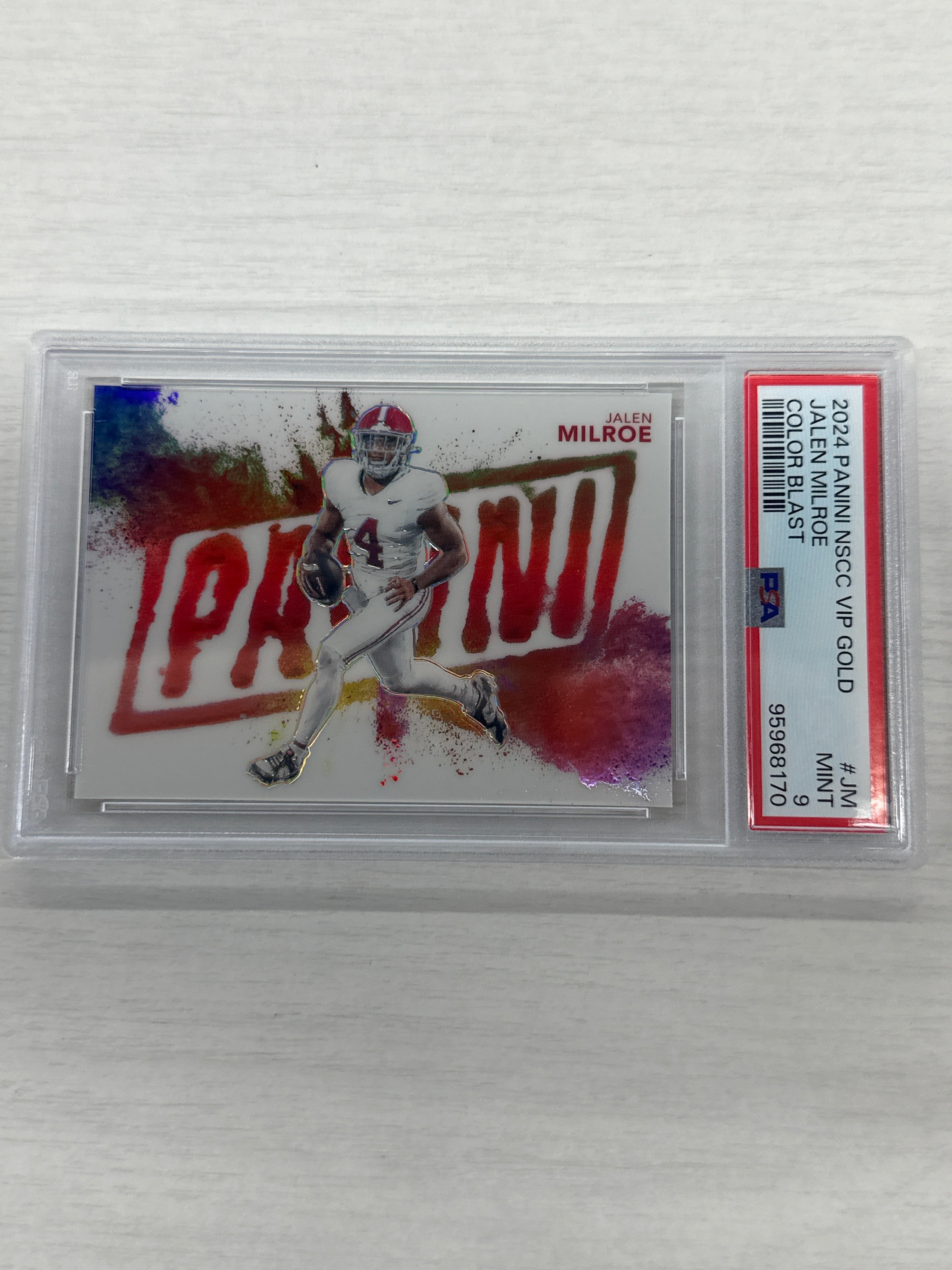 2024 NSCC Jalen Milroe Color Blast /44 PSA 9