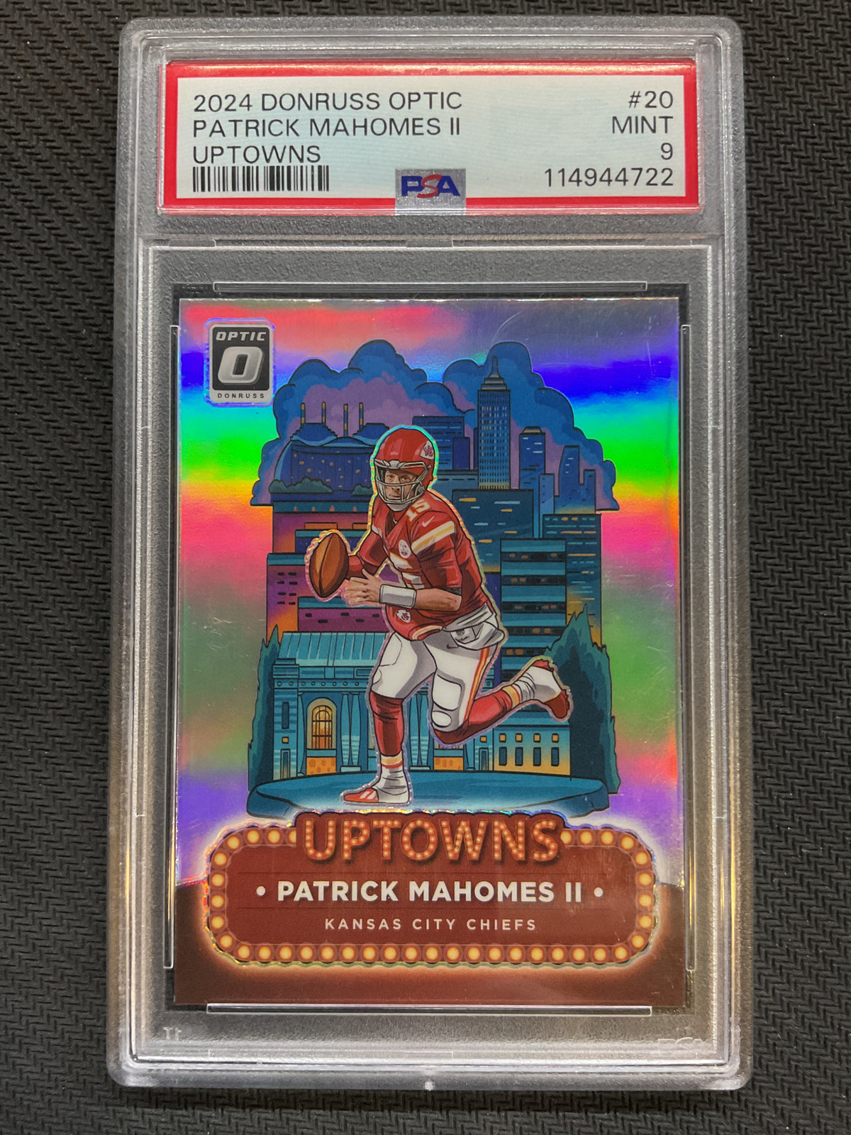 2024 Donruss Optic Patrick Mahomes Uptowns #20 PSA 9 Chiefs