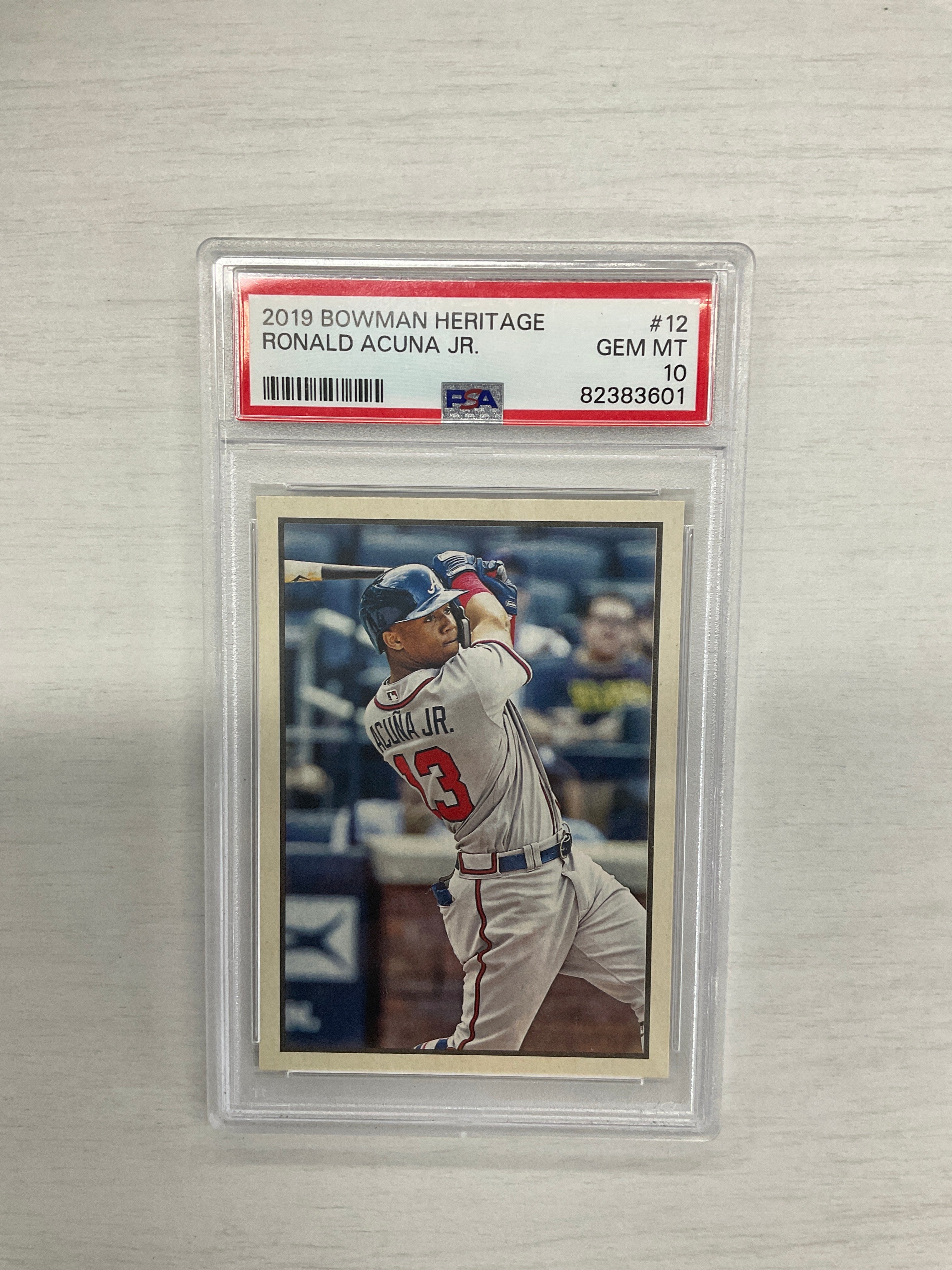 2019 Bowman Heritage Ronald Acuna Jr. PSA 10
