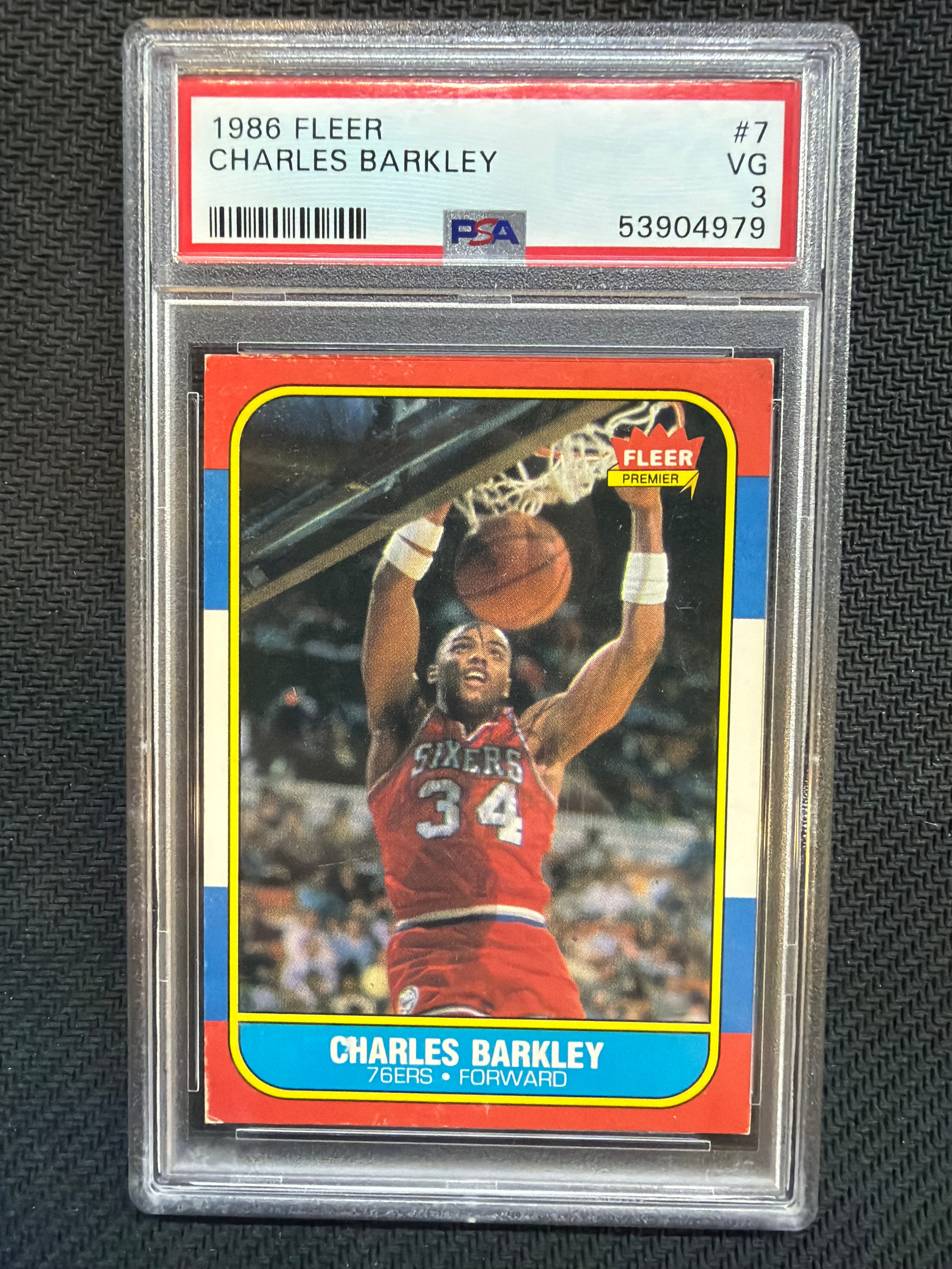 1986 Fleer Charles Barkley #7 PSA 3 76ers