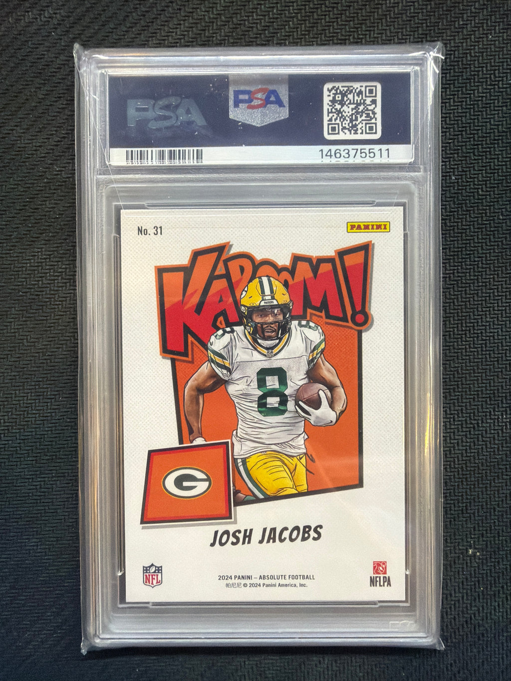 2024 Absolute Josh Jacobs Kaboom! Vertical PSA 9 511