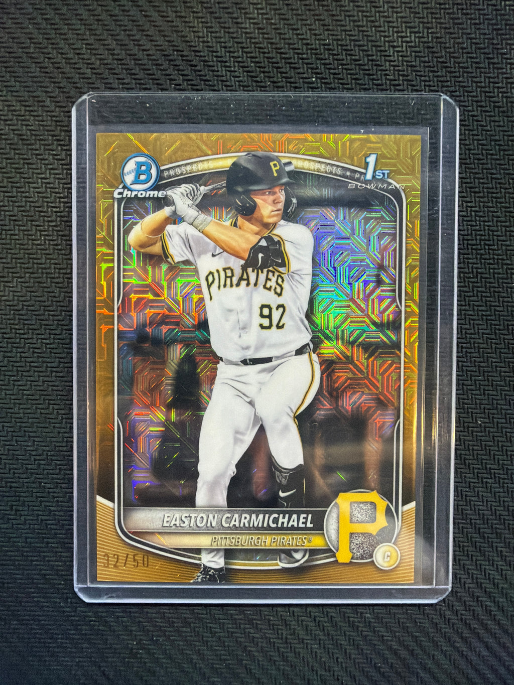 2025 Bowman Chrome Easton Carmichael Gold Mojo /50