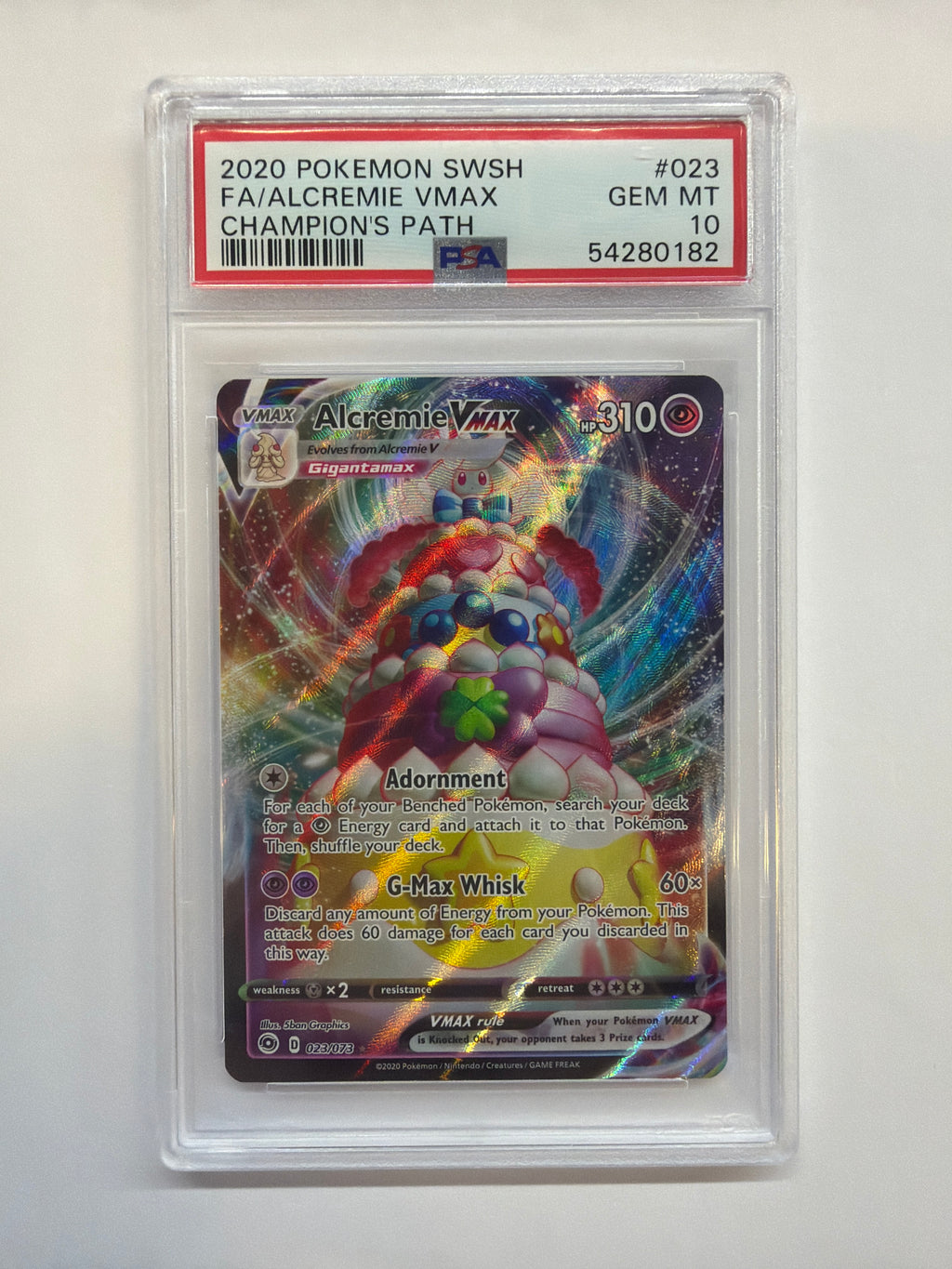 2020 Pokemon Champions Path Alcremie Vmax 023 PSA 10