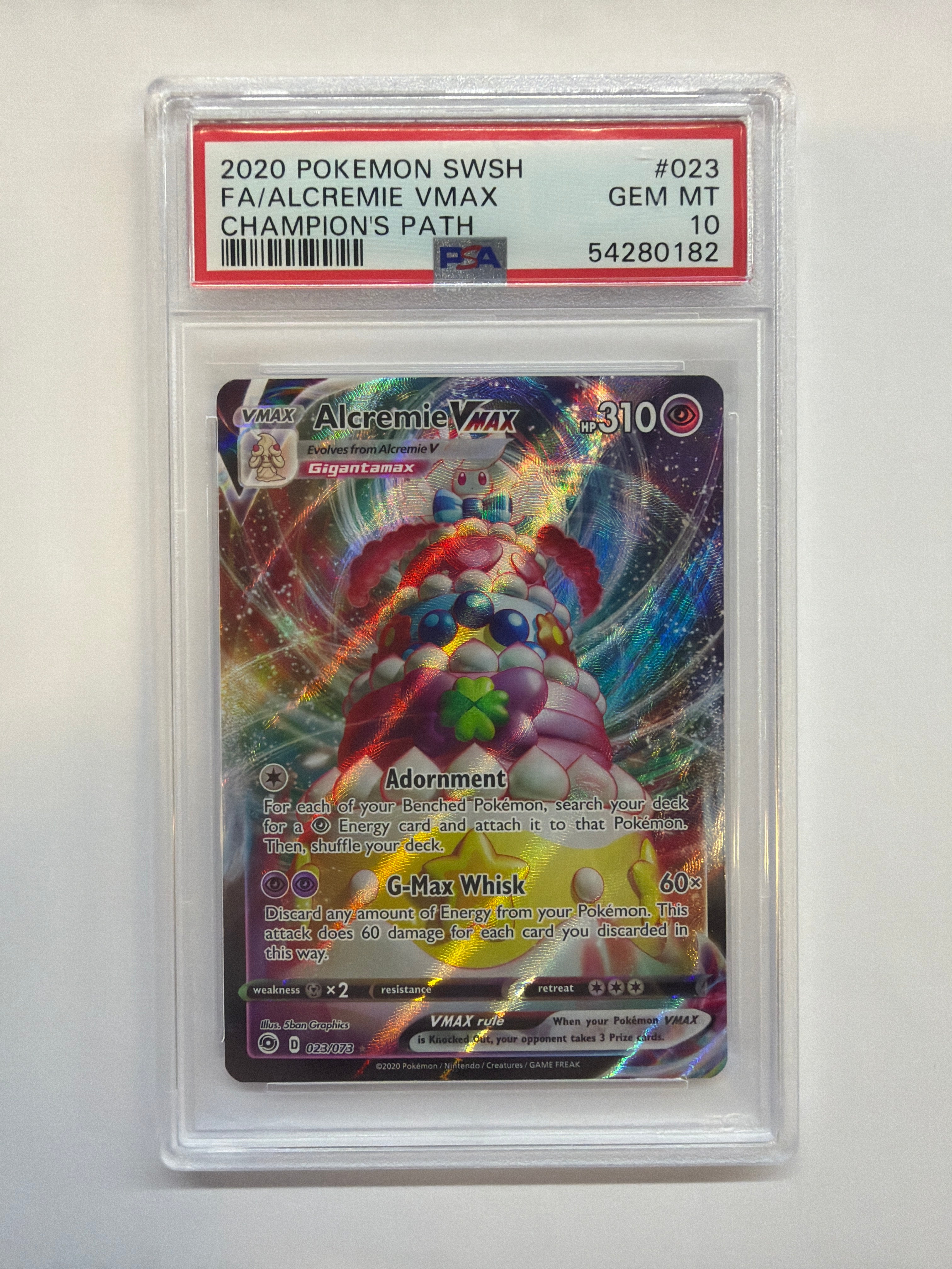 2020 Pokemon Champions Path Alcremie Vmax 023 PSA 10