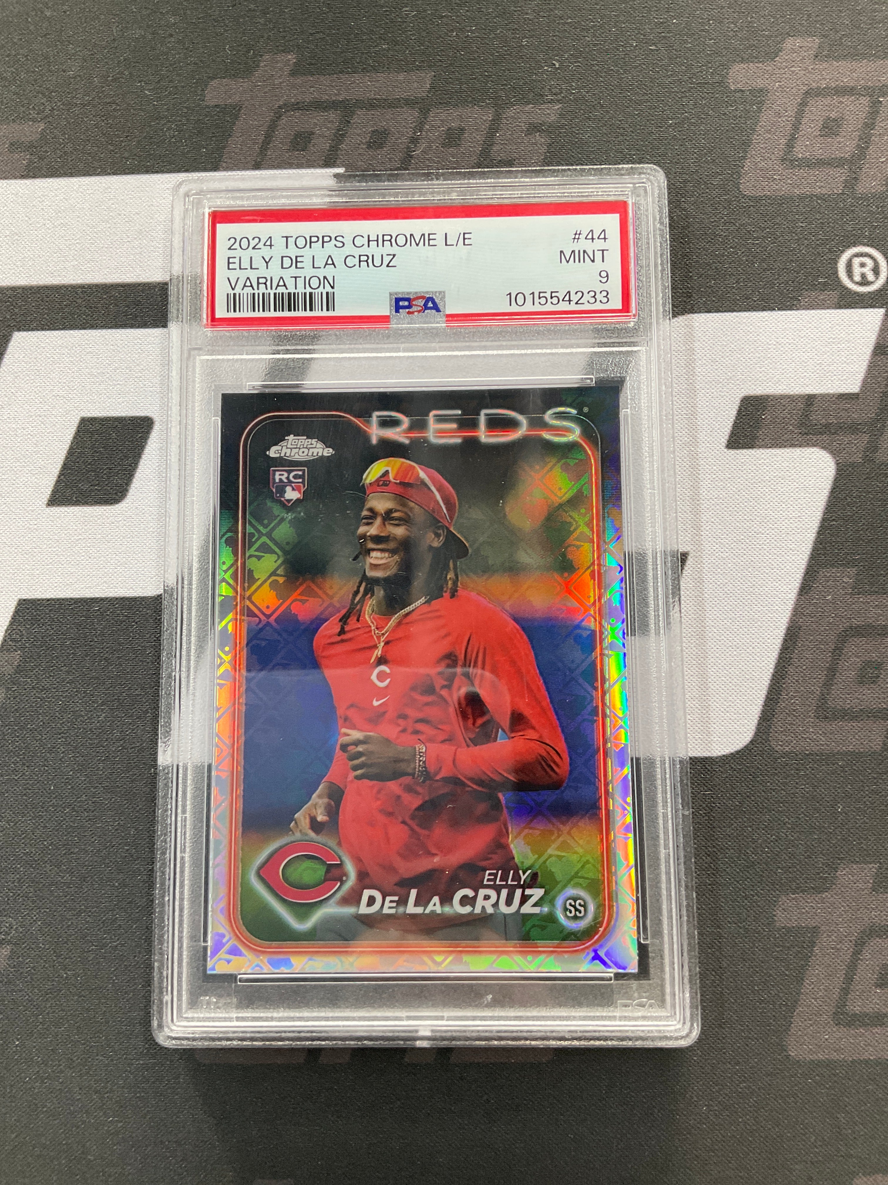 2024 Topps Chrome Logofractor Elly De La Cruz Variation PSA 9