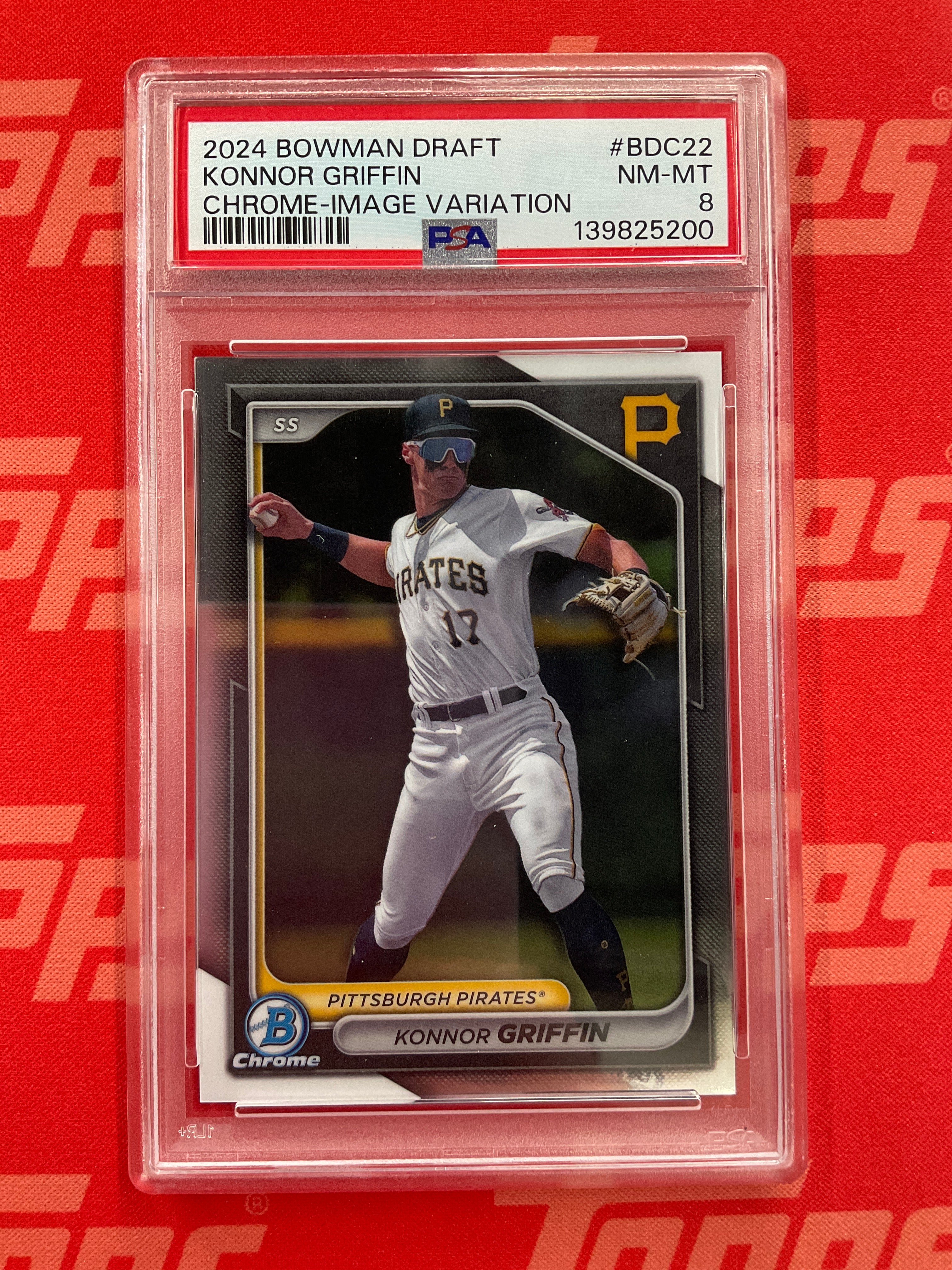 2024 Bowman Draft Chrome Konnor Griffin Image Variation PSA 8