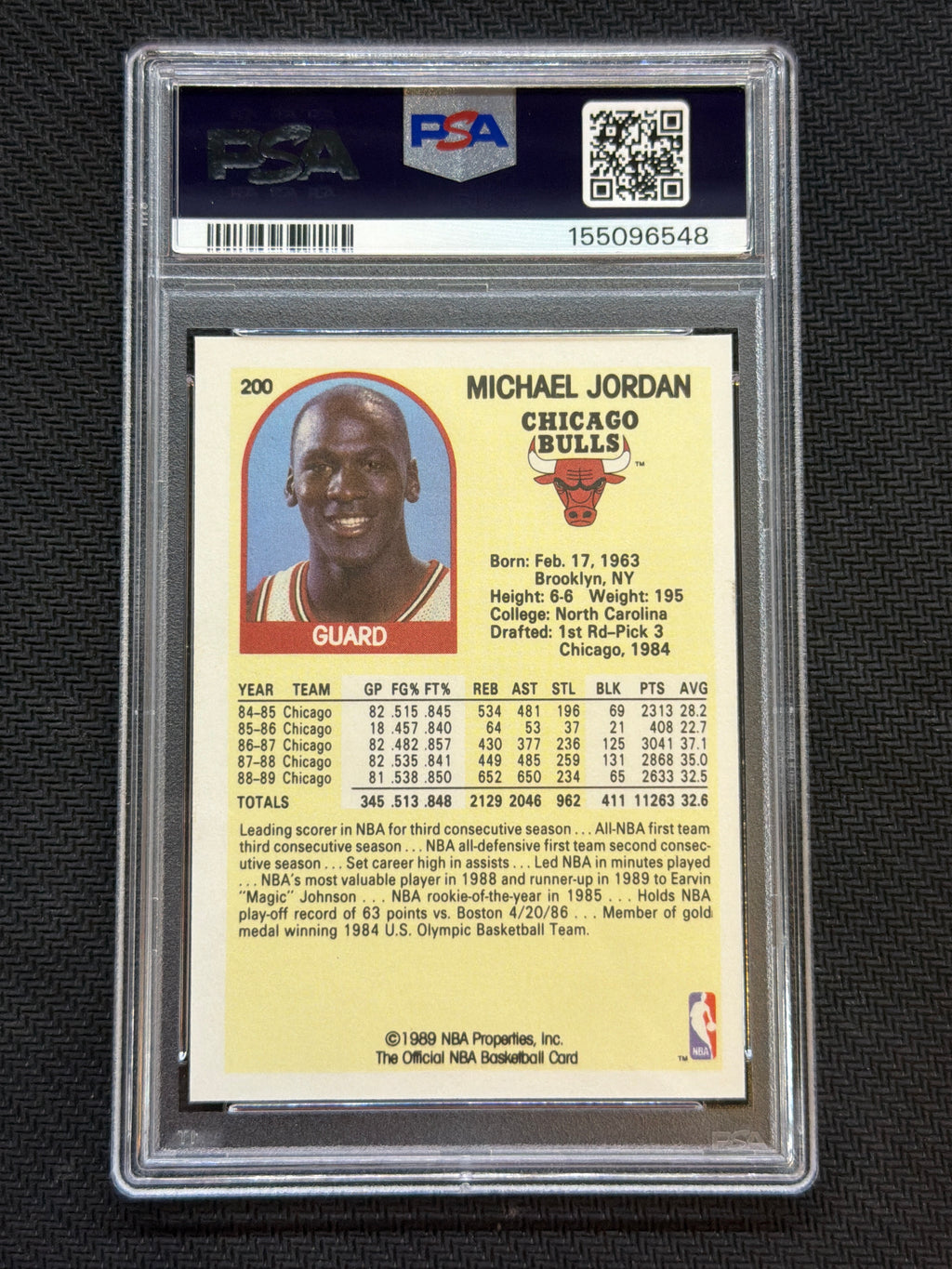 1989 Hoops Michael Jordan #200 PSA 8 Bulls