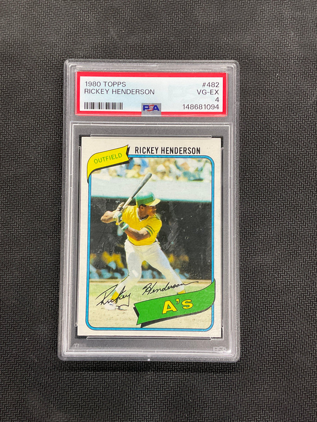 1980 Topps Rickey Henderson #482 Rookie PSA 4