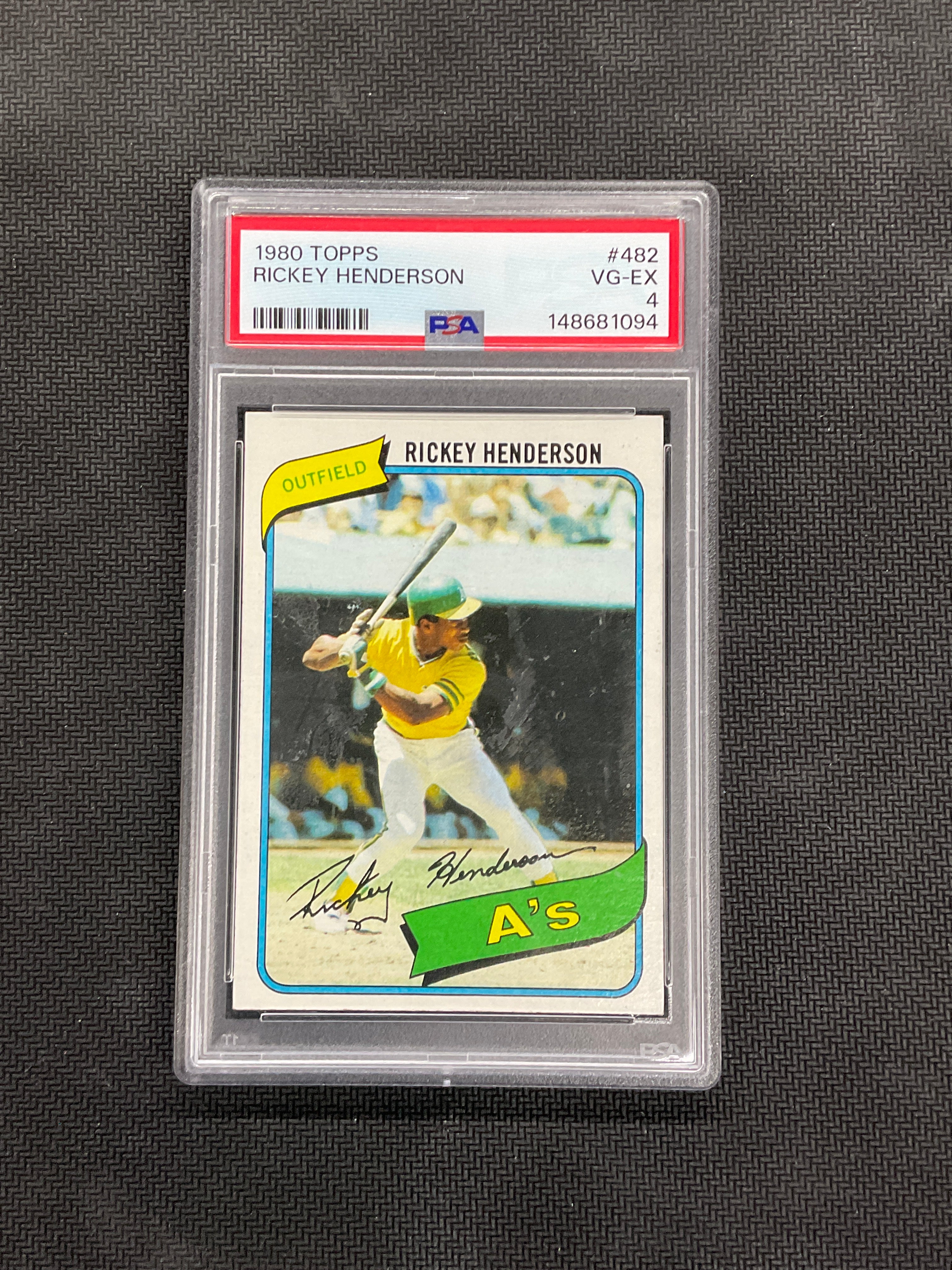 1980 Topps Rickey Henderson #482 Rookie PSA 4