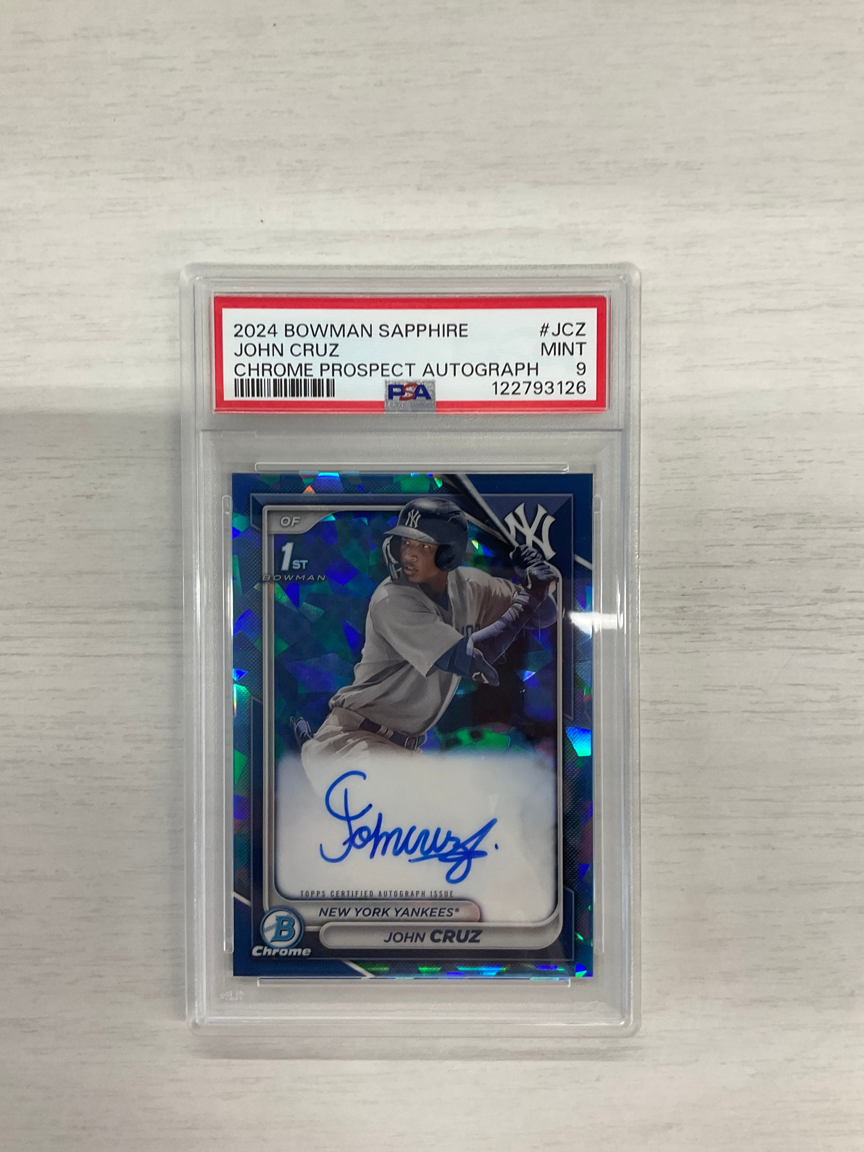 2024 Bowman Sapphire John Cruz Auto PSA 9