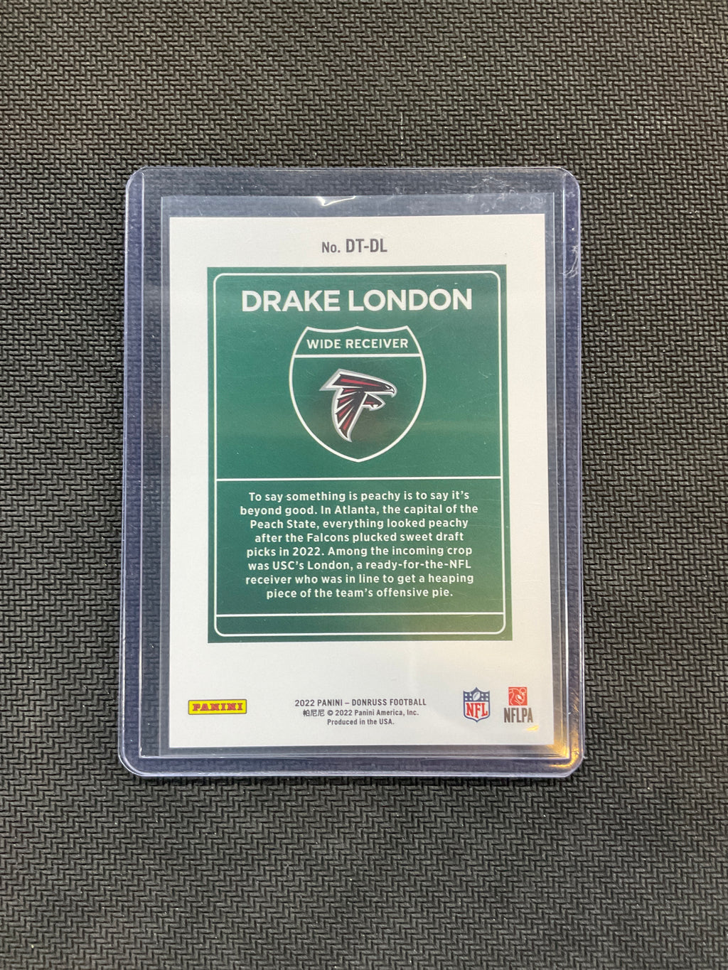 2022 Donruss Drake London Downtown! #DTDL Rookie Falcons
