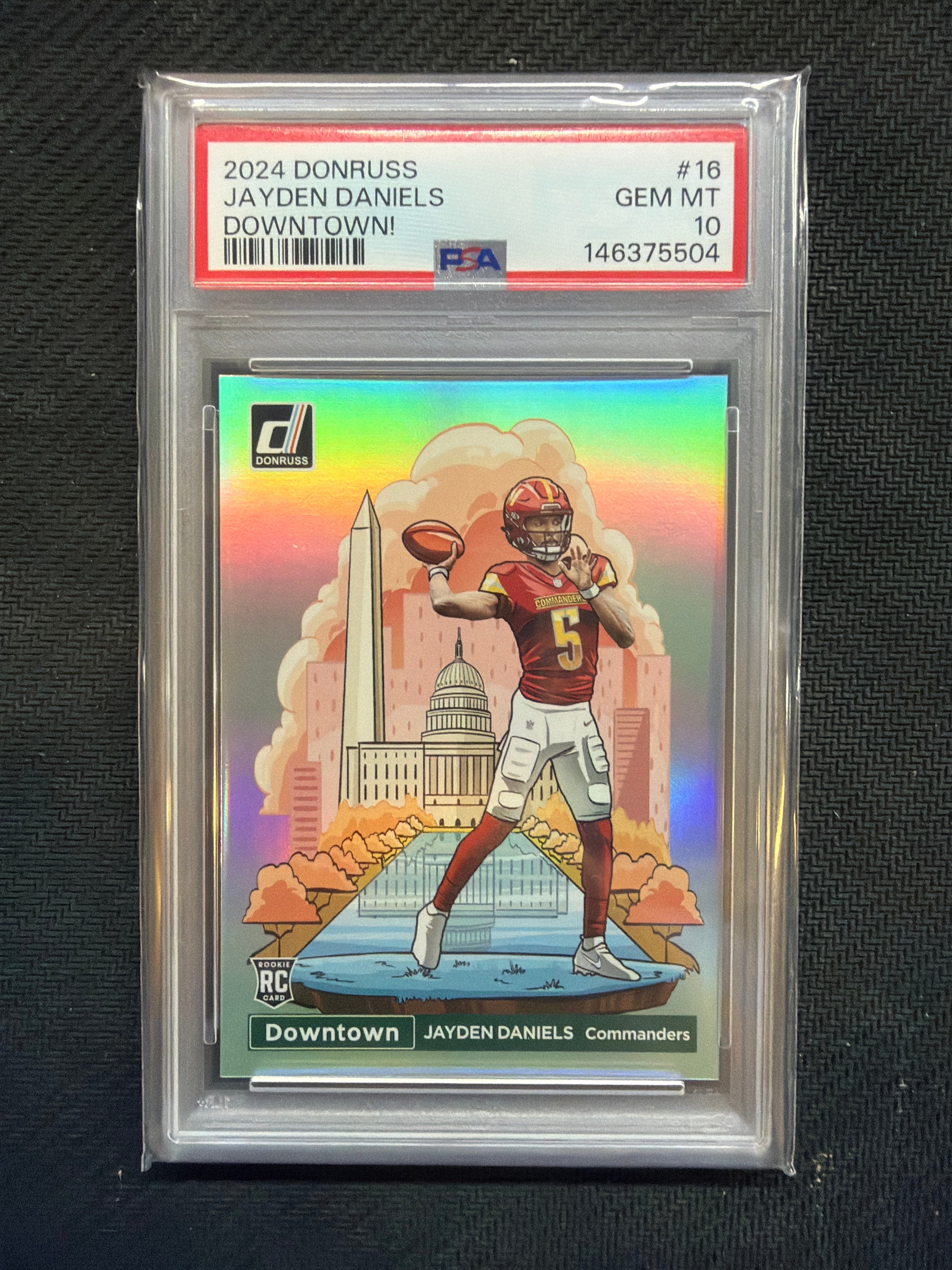 2024 Donruss Jayden Daniels #16 Rookie Downtown! PSA 10 504