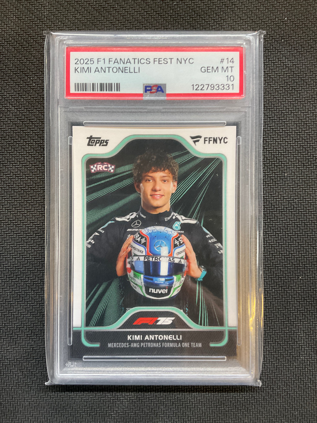 2025 Topps F1 Fanatics Fest Kimi Antonelli Rookie #14 PSA 10 Mercedes 331