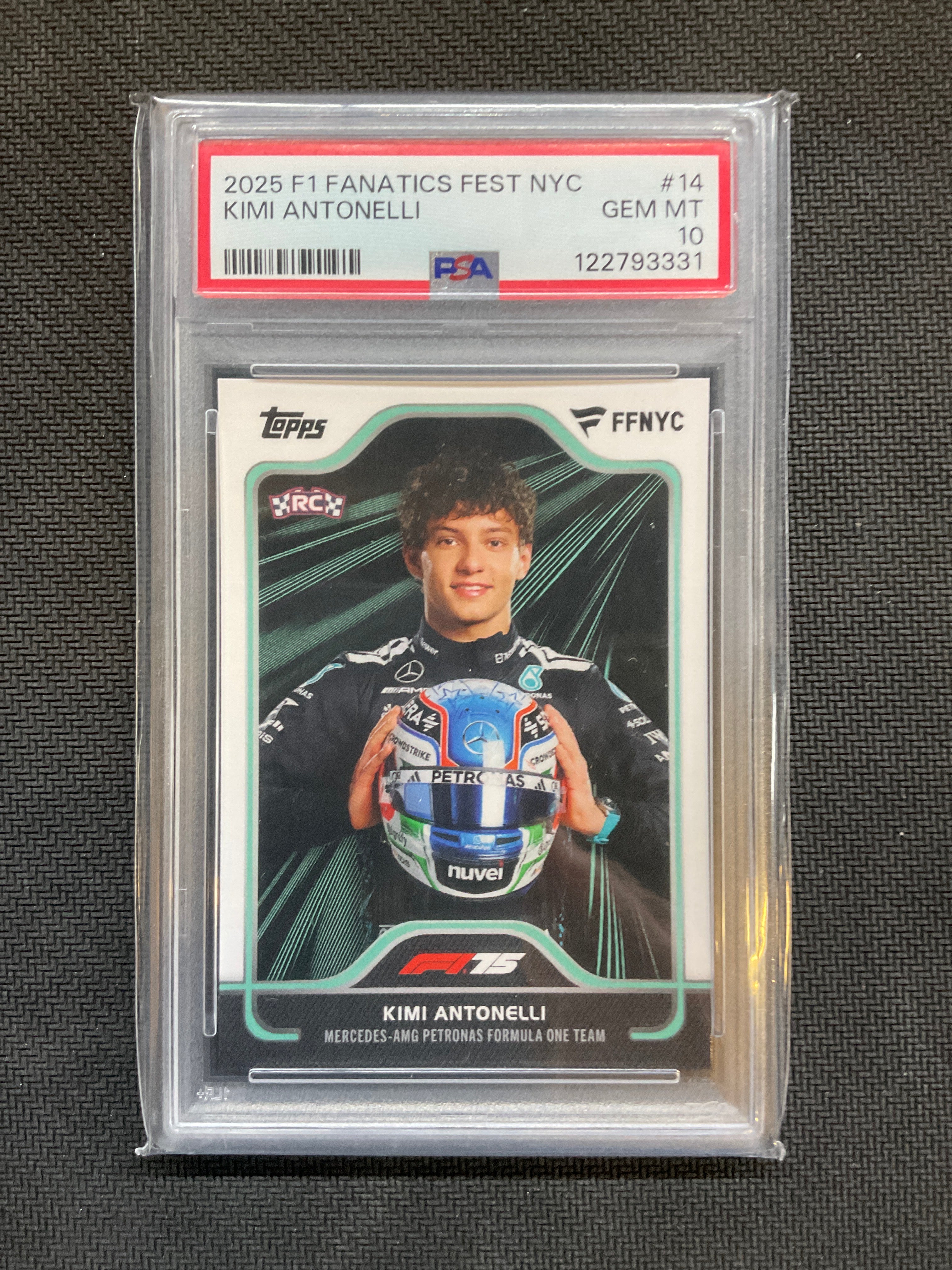 2025 Topps F1 Fanatics Fest Kimi Antonelli Rookie #14 PSA 10 Mercedes 331