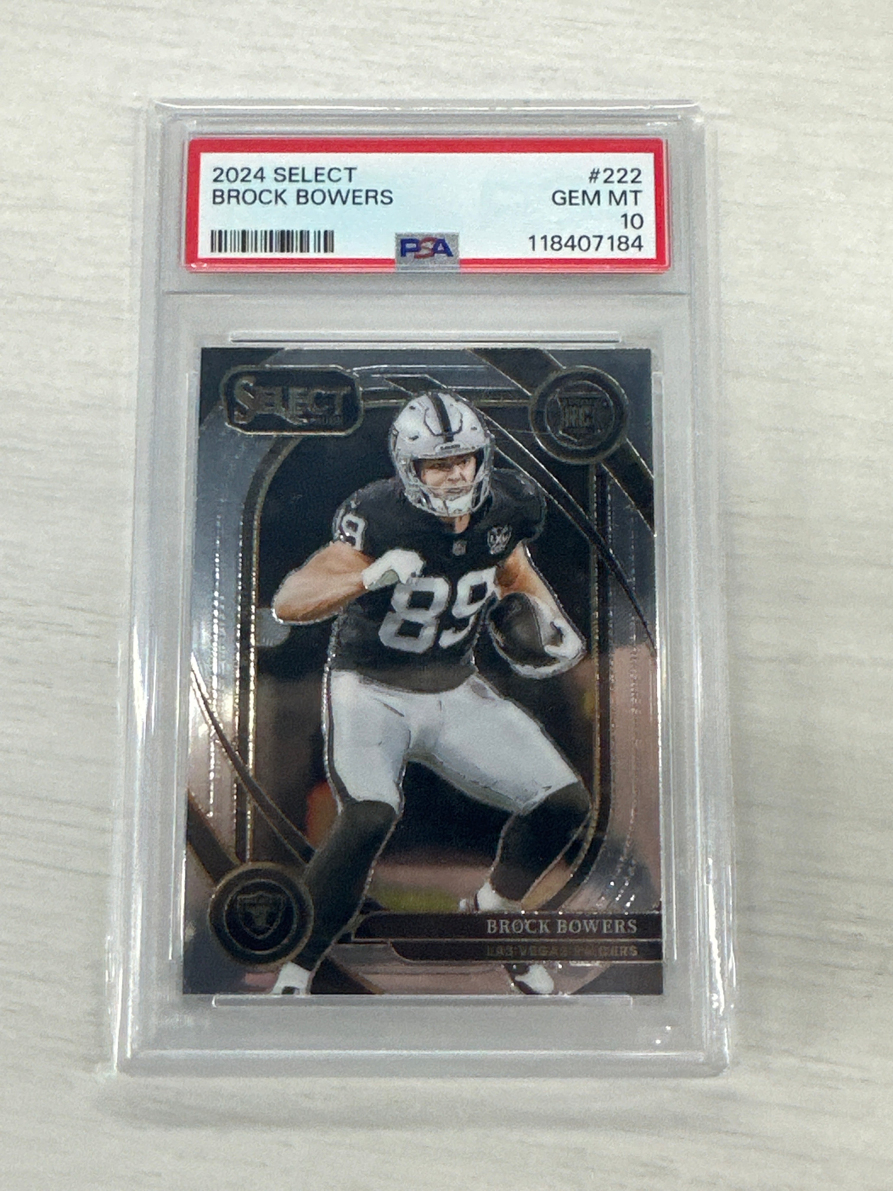 2024 Select Brock Bowers Rookie PSA 10 #222