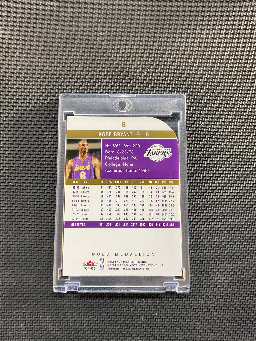 2004 Fleer Ultra Kobe Bryant Gold Medallion Lakers