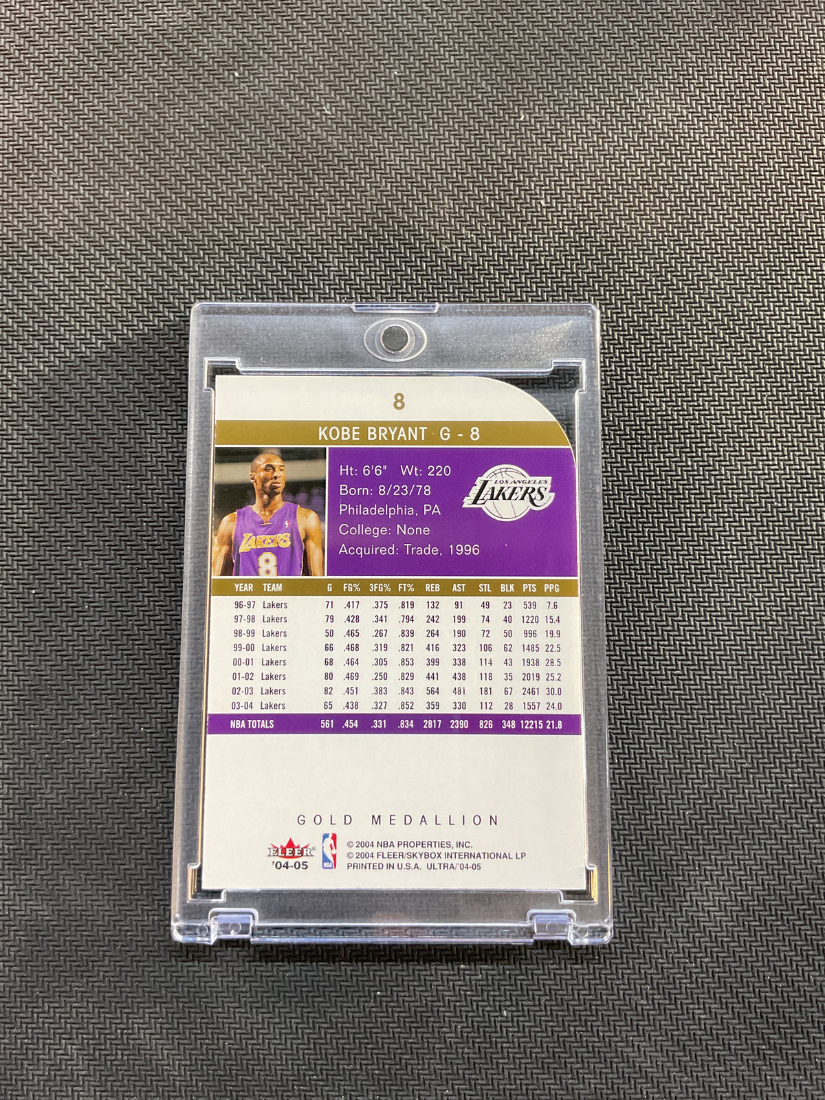 2004 Fleer Ultra Kobe Bryant Gold Medallion Lakers