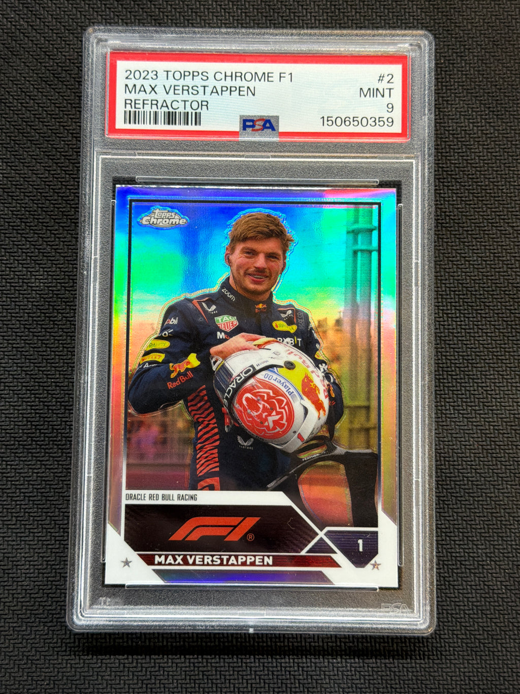 2023 Topps Chrome F1 Max Verstappen #2 Refractor PSA 9 359
