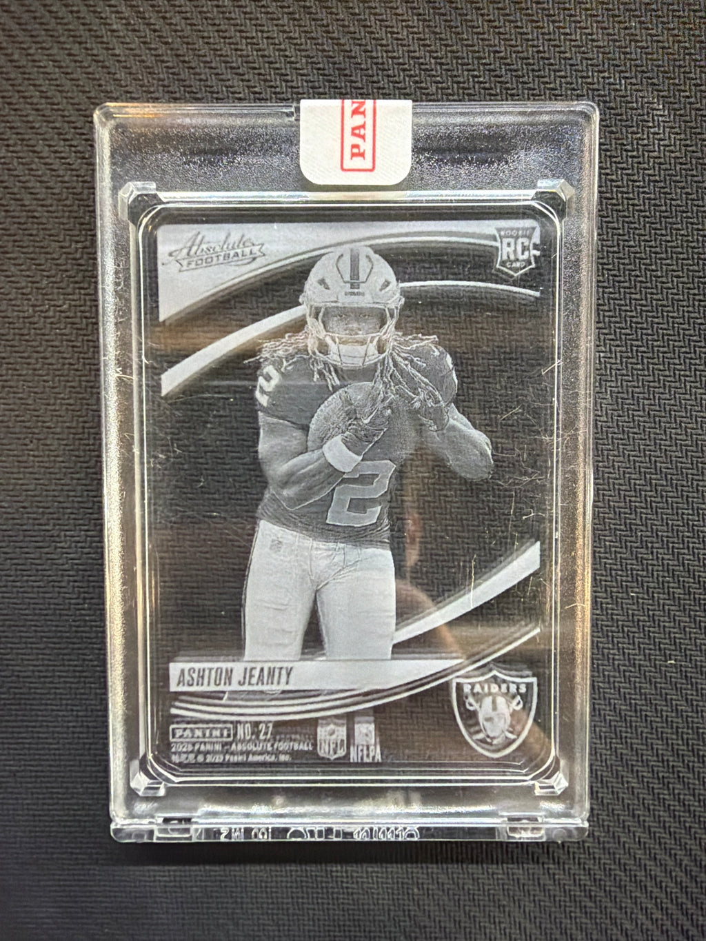 2025 Absolute Ashton Jeanty Rookie Glass Case Hit Raiders