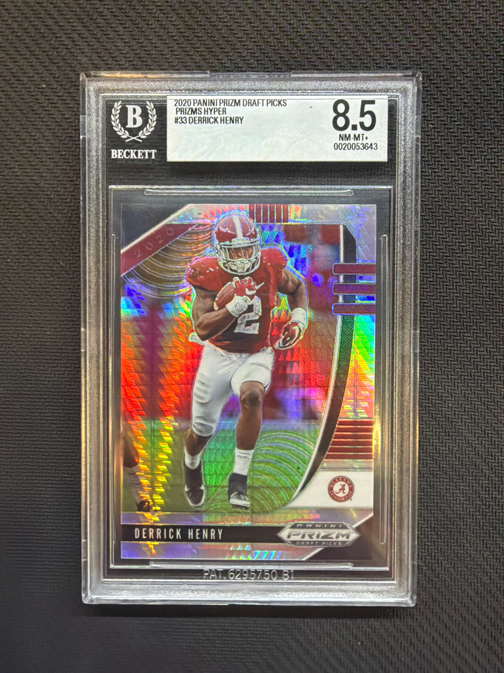 2020 Prizm Draft Picks Derrick Henry Hyper /75 BGS 8.5 Alabama
