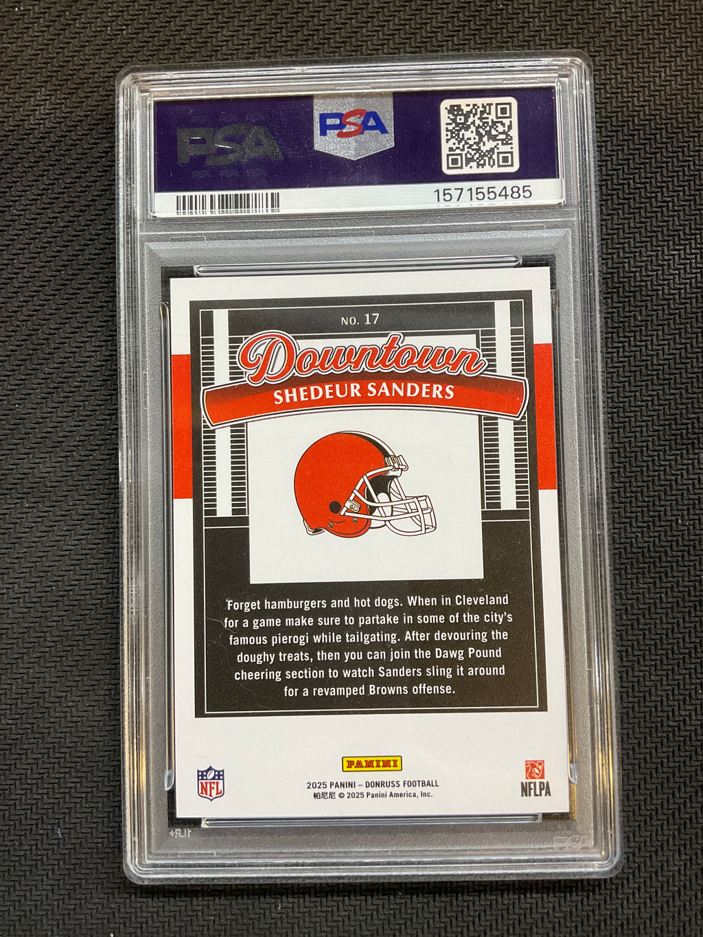 2025 Donruss Shedeur Sanders Downtown Rookie PSA 10 Browns