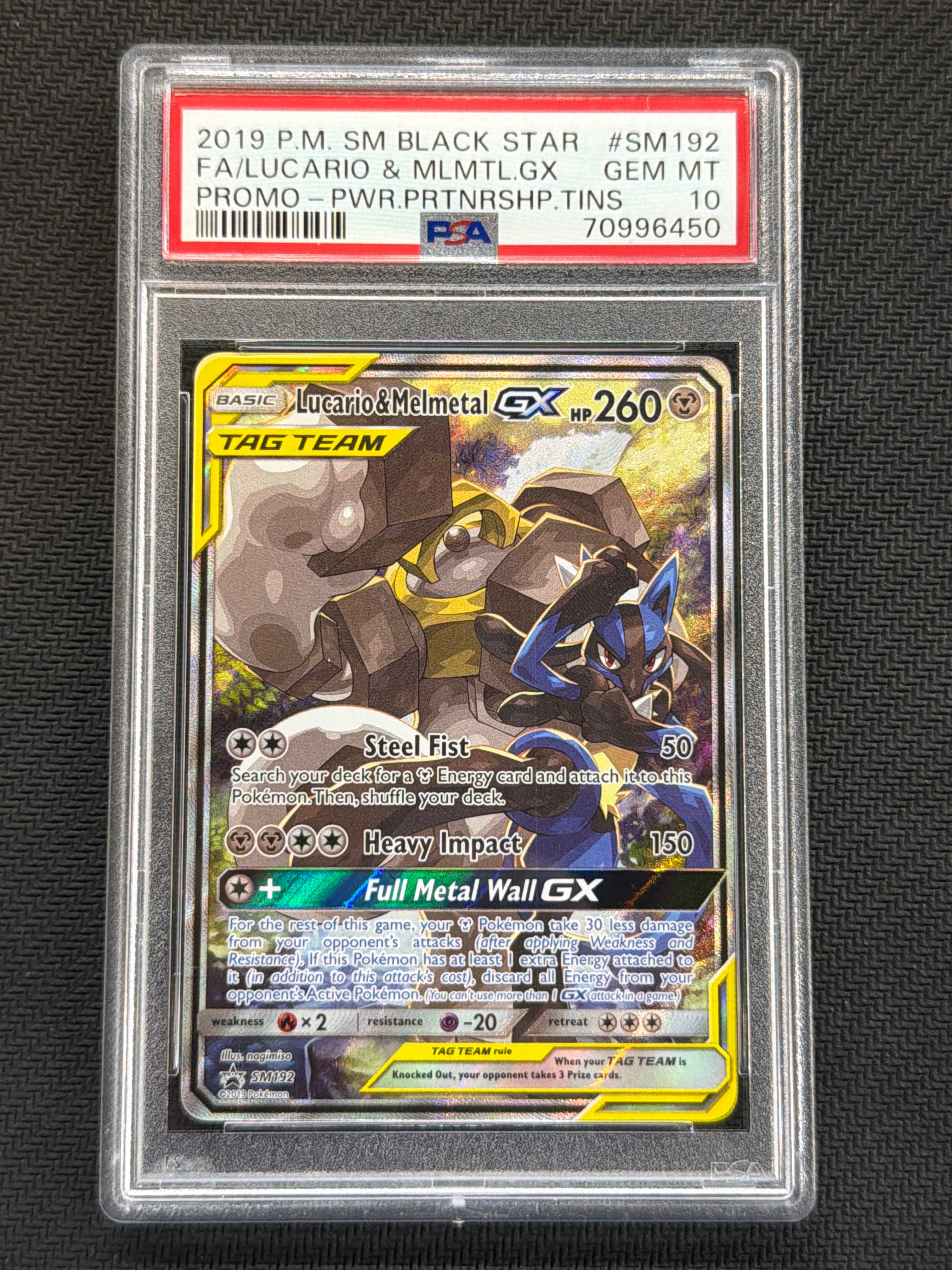2019 Lucario & Melmetal GX SM192 PSA 10