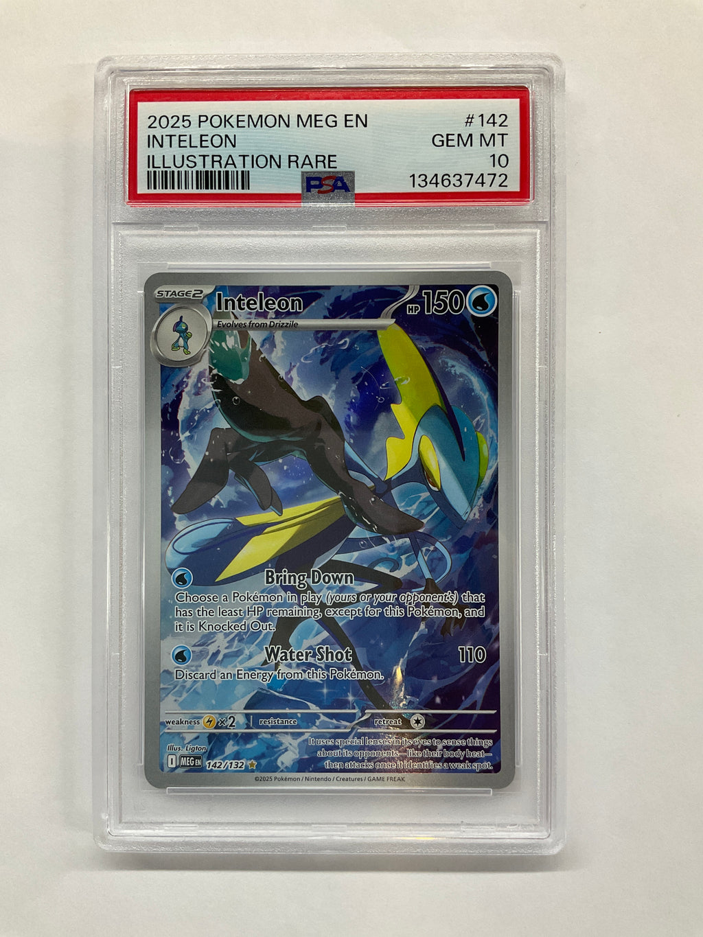 2025 Pokemon Mega Evolution Inteleon 142 PSA 10