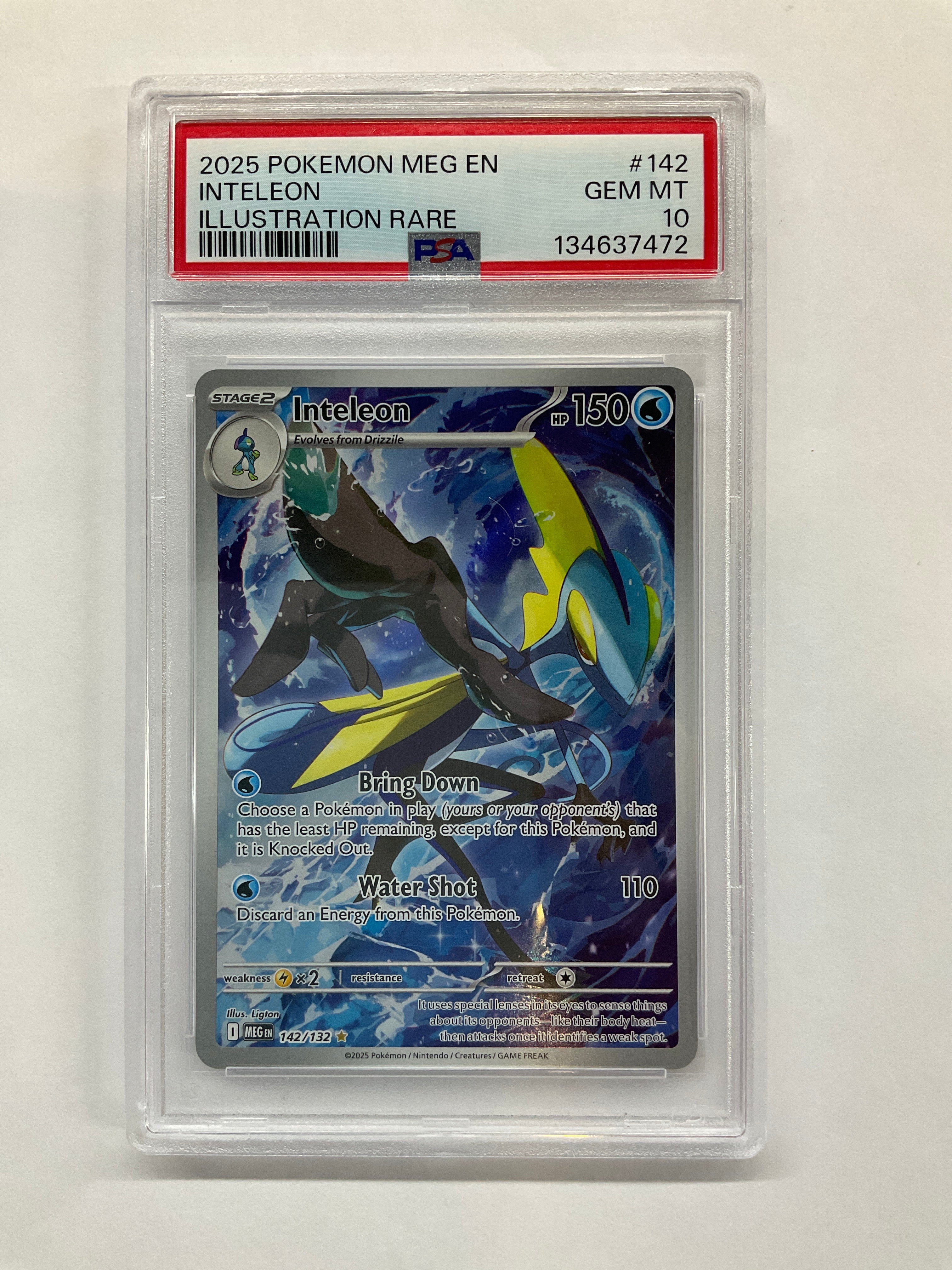 2025 Pokemon Mega Evolution Inteleon 142 PSA 10