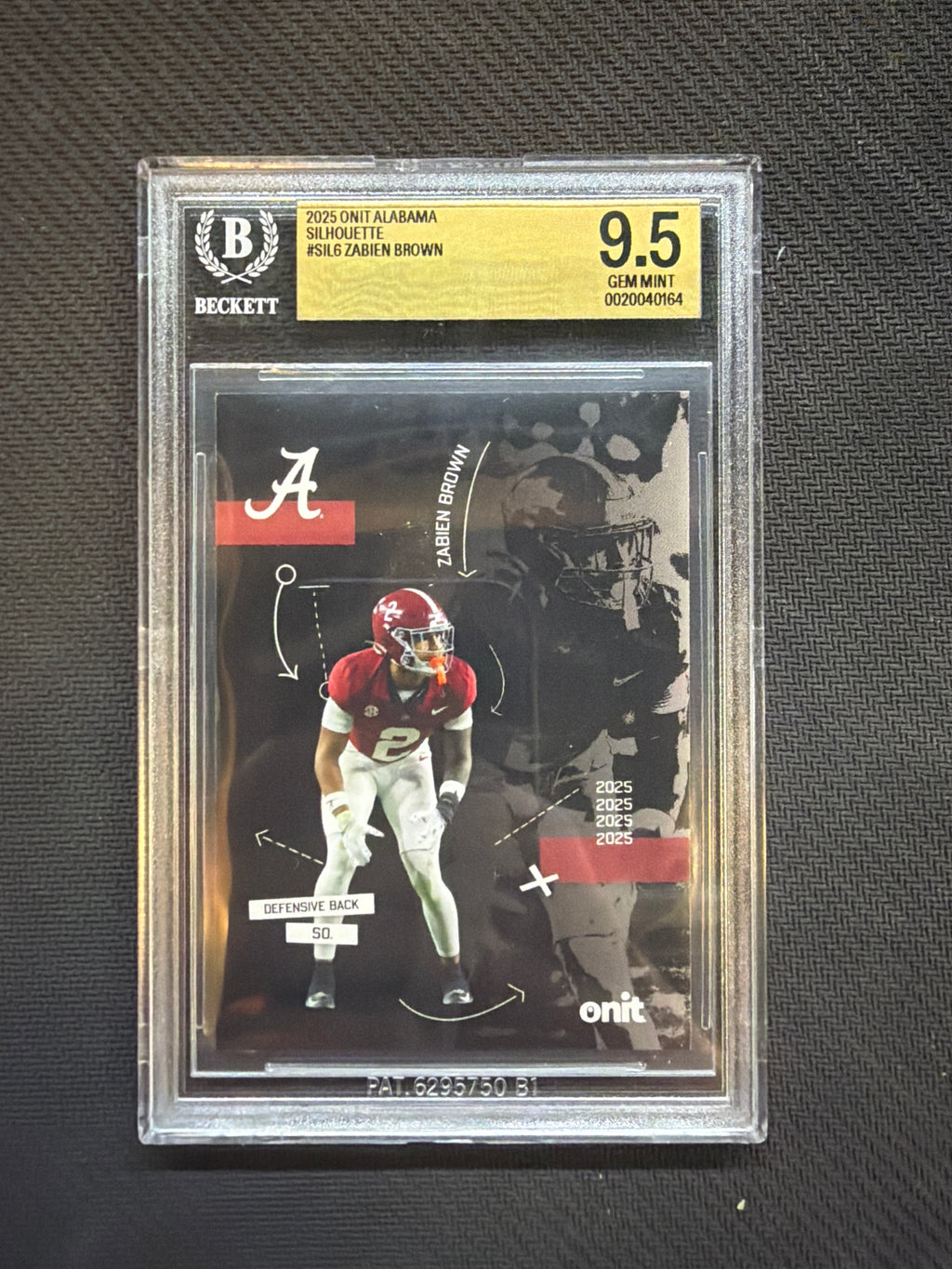 2025 Onit Alabama Zabien Brown Silhouette BGS 9.5 Alabama