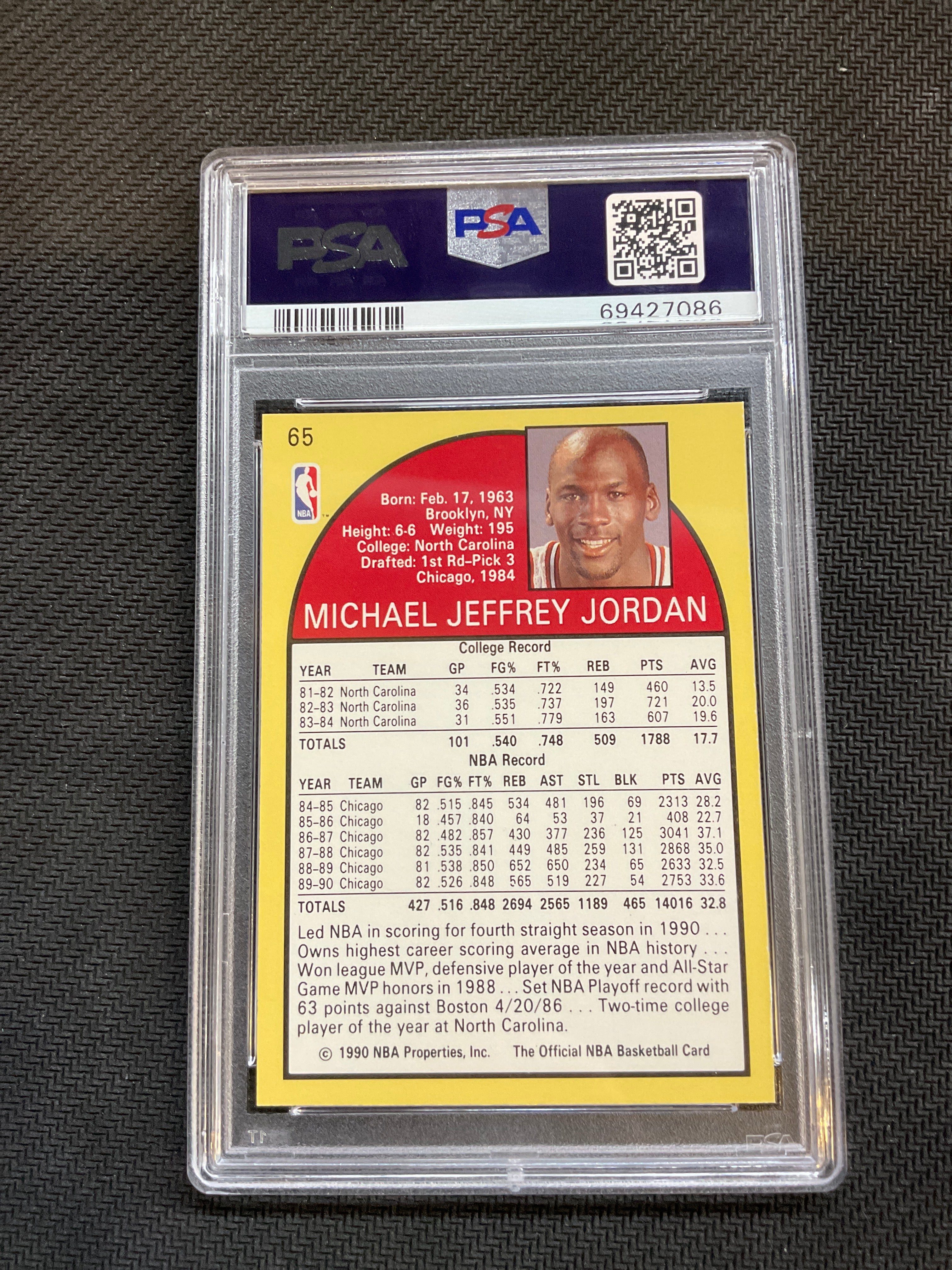 1990 Hoops Michael Jordan #65 PSA 10 Bulls