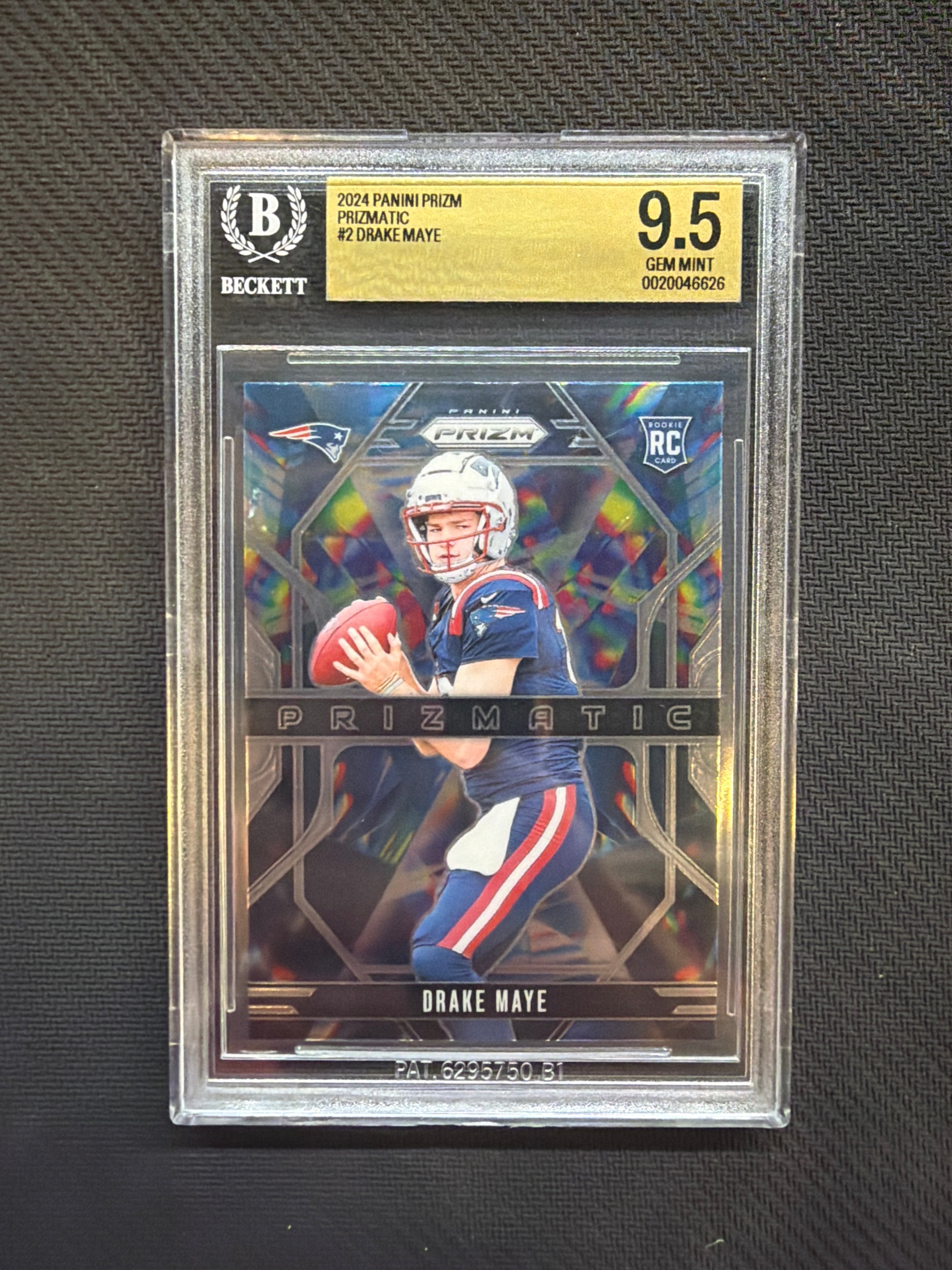 2024 Prizm Draje Maye Prizmatic Rookie BGS 9.5 Patriots
