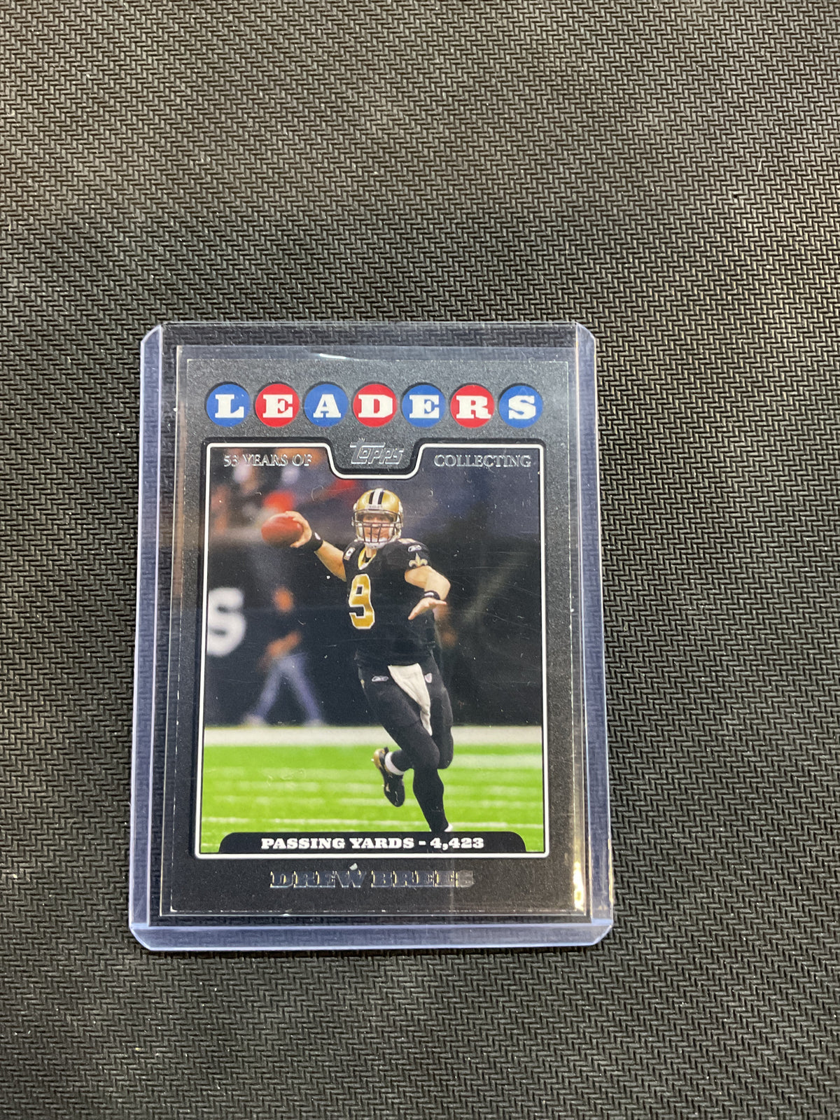 2008 Topps Football Drew Brees Leaders Black Border /53 Saints