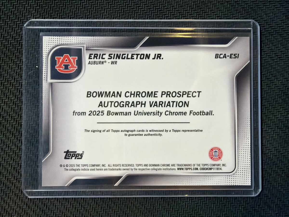 2025 Bowman Chrome U Eric Singleton Auto Auburn