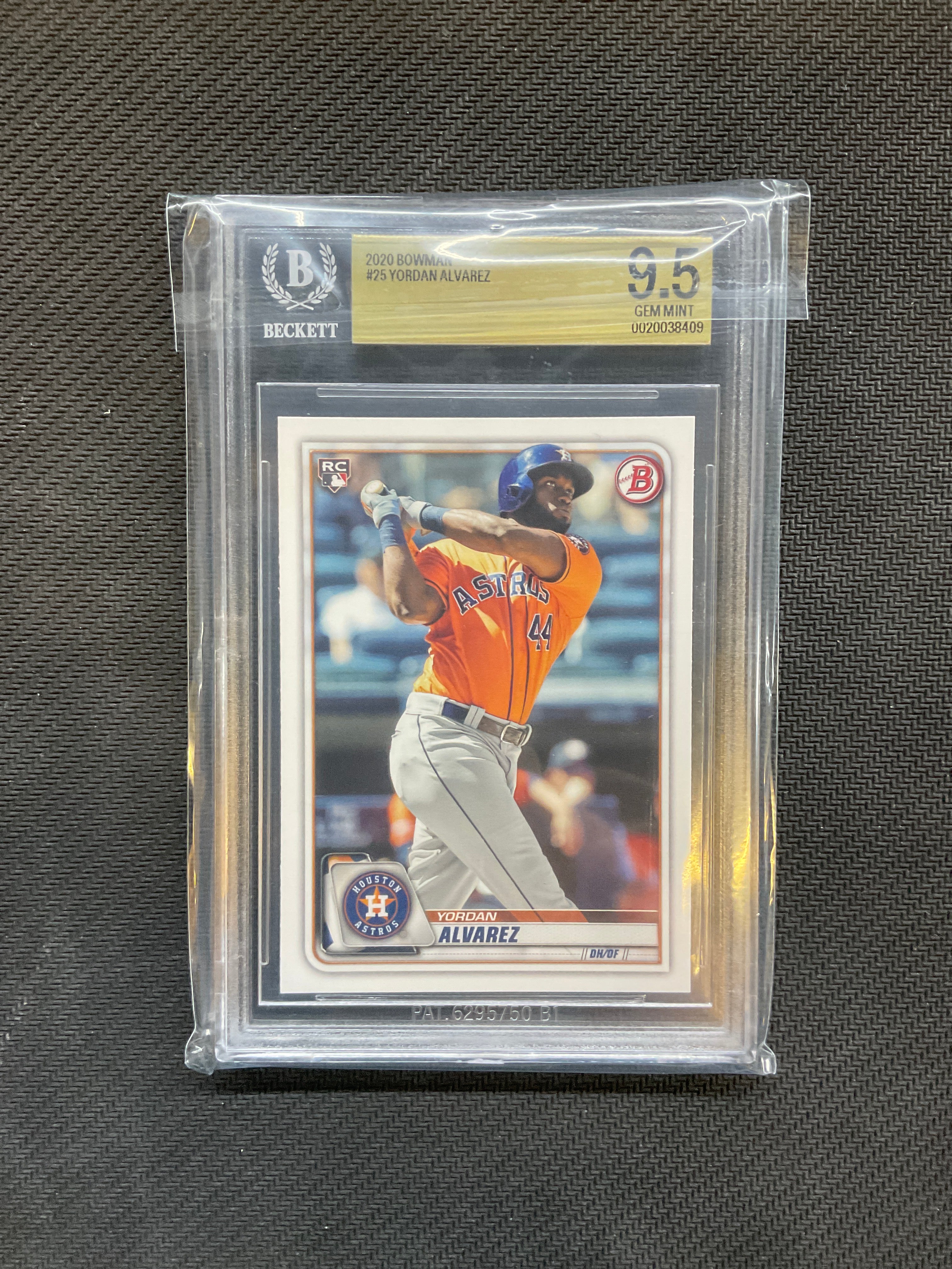 2020 Bowman Yordan Alvarez Rookie Paper BGS 9.5 Astros
