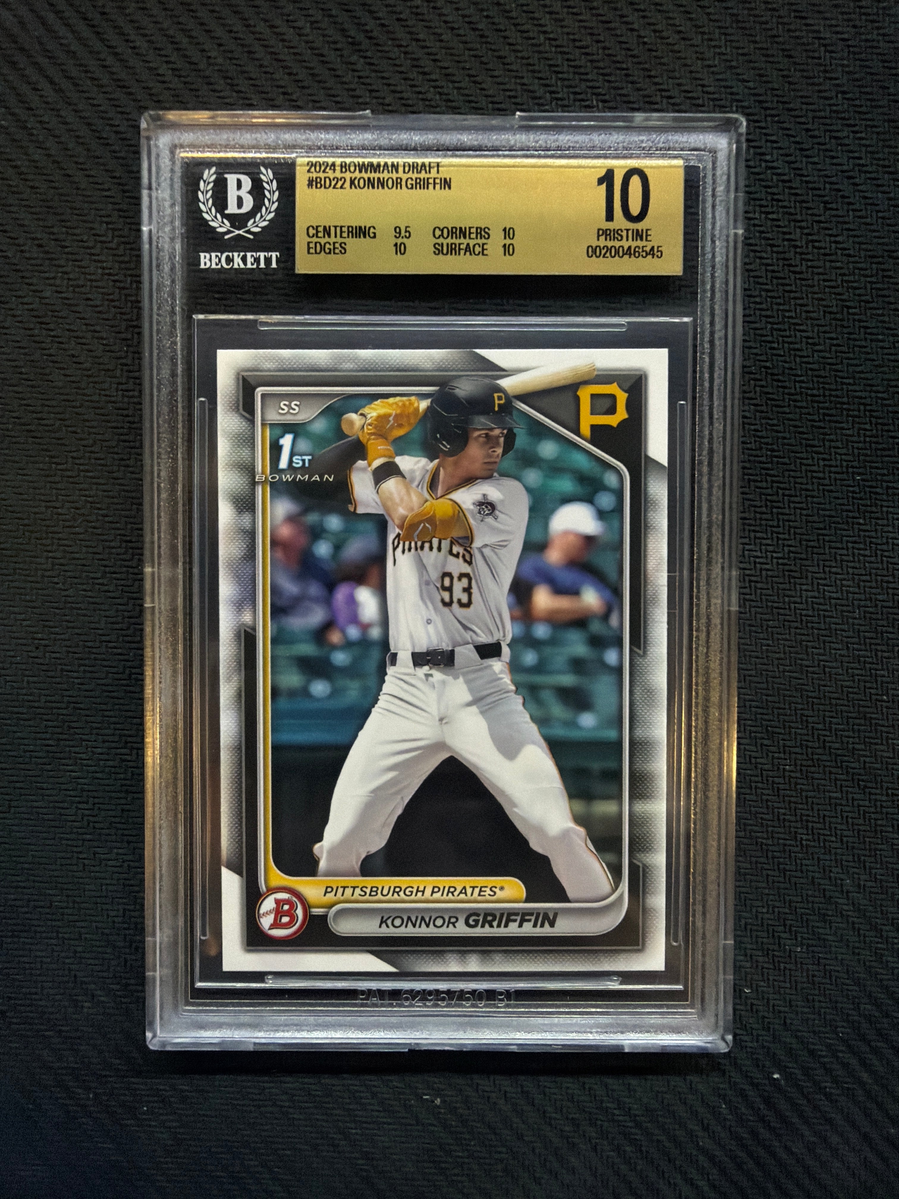 2024 Bowman Draft Konnor Griffin 1st Bowman BGS 10 Pirates