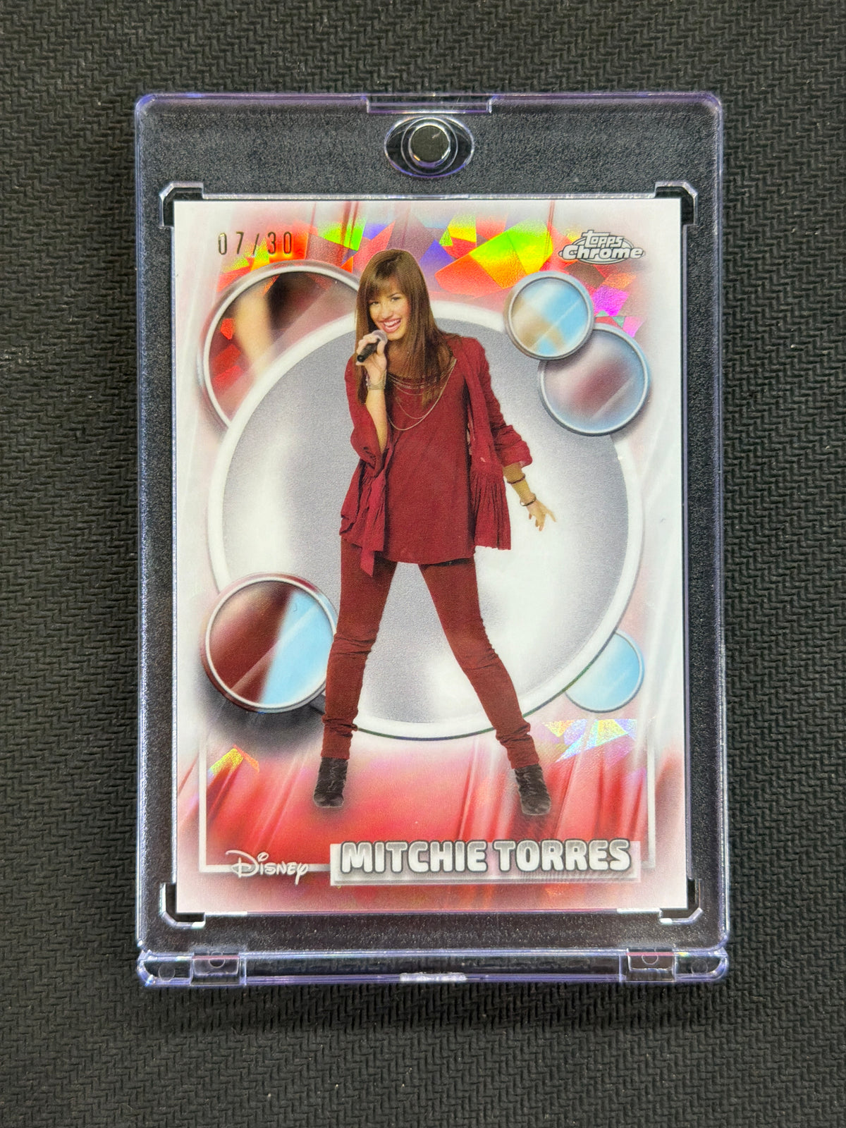 2026 Topps Chrome Disney Sapphire Mitchie Torres White /30 Demi Lovato