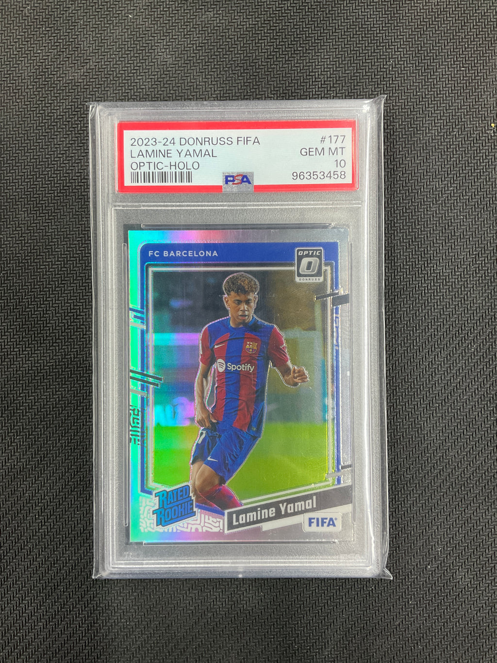 2023/24 Donruss Optic FIFA Lamine Yamal Rookie Holo PSA 10 Barcelona