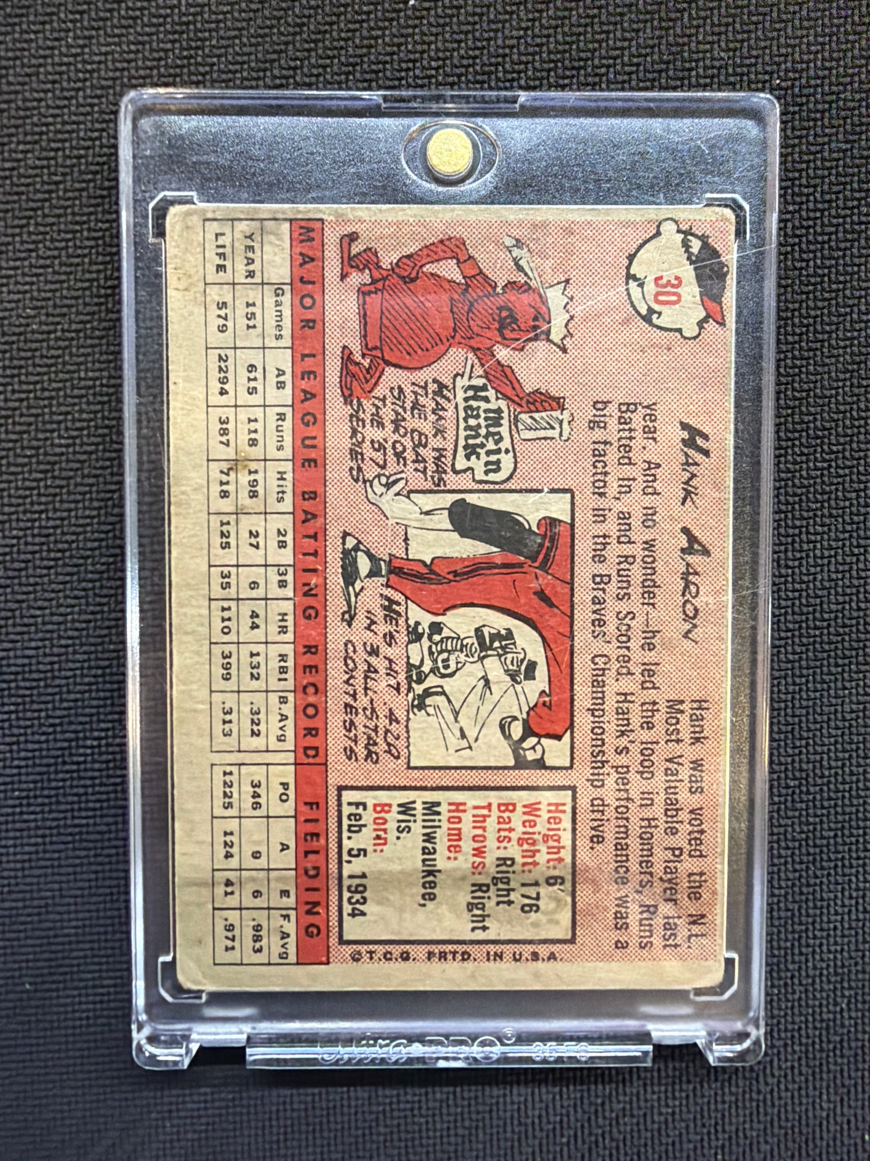 1958 Topps Hank Aaron #30