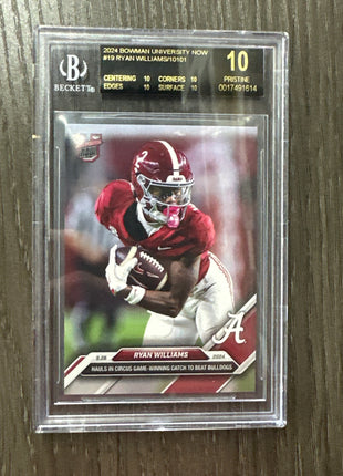 2024 Bowman U Now #19 Ryan Williams Rookie BGS 10 Black Label