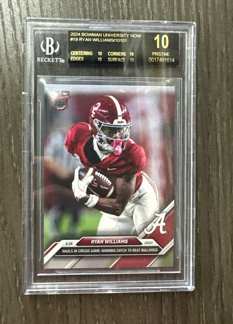 2024 Bowman U Now #19 Ryan Williams Rookie BGS 10 Black Label