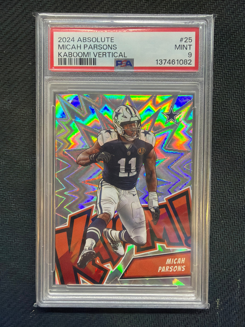 2024 Absolute Micah Parsons Kaboom! Vertical #25 PSA 9 Cowboys