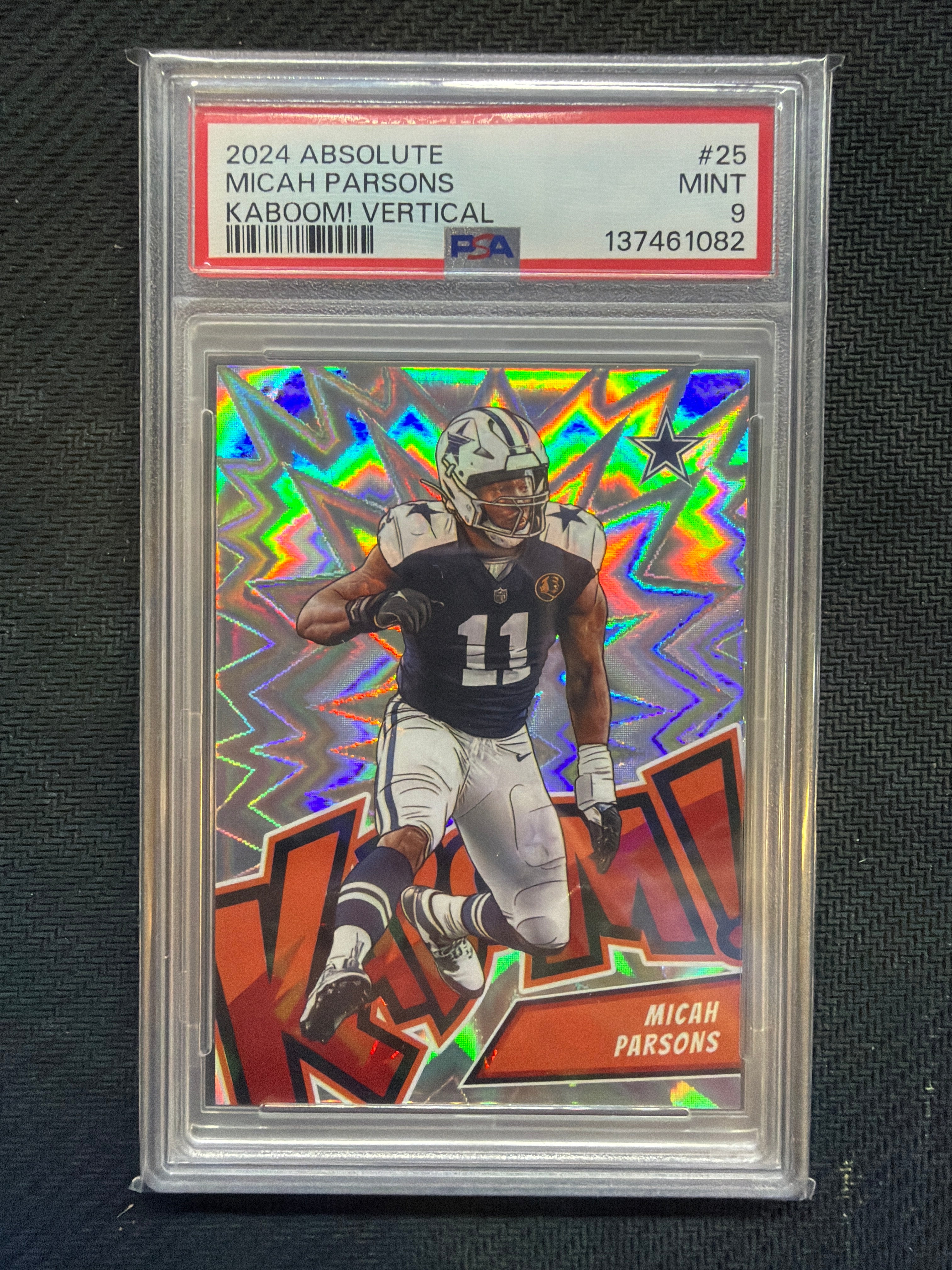 2024 Absolute Micah Parsons Kaboom! Vertical #25 PSA 9 Cowboys