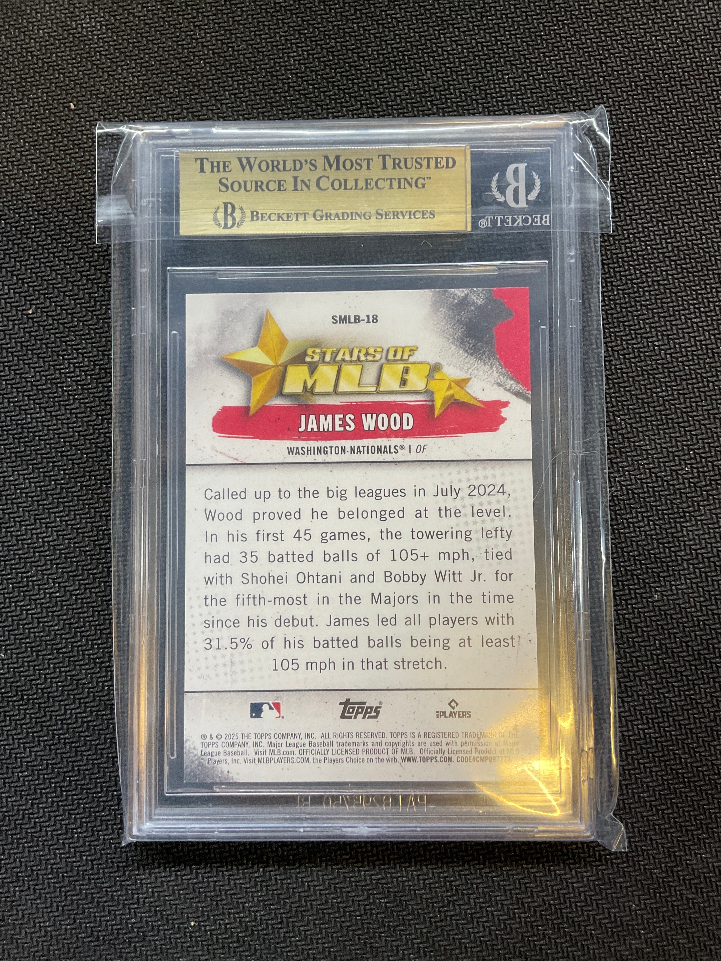 2025 Topps James Wood Stars Of MLB James Wood Rookie BGS 9.5