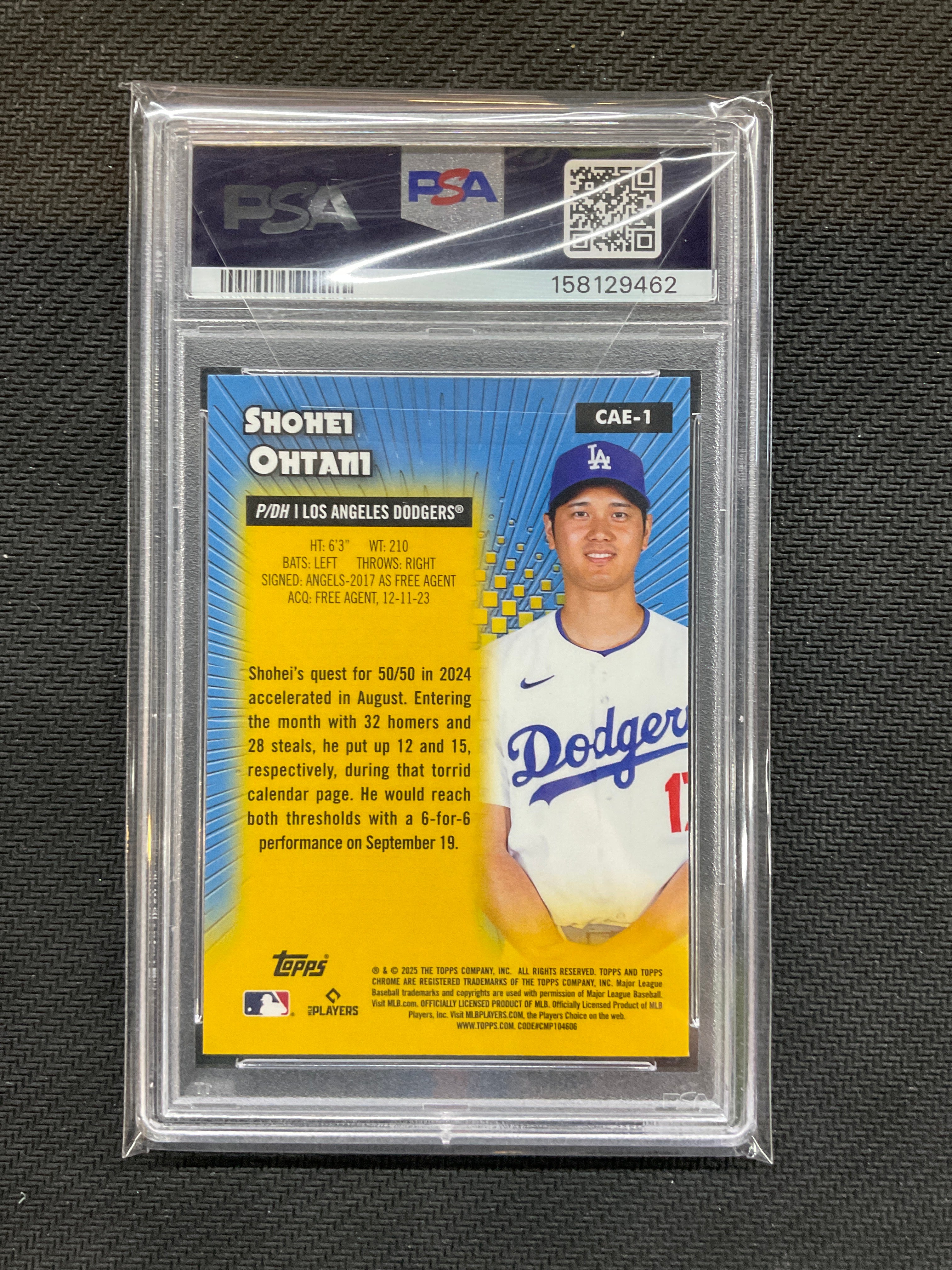 2025 Topps Chrome Shohei Ohtani All Etch PSA 10 462