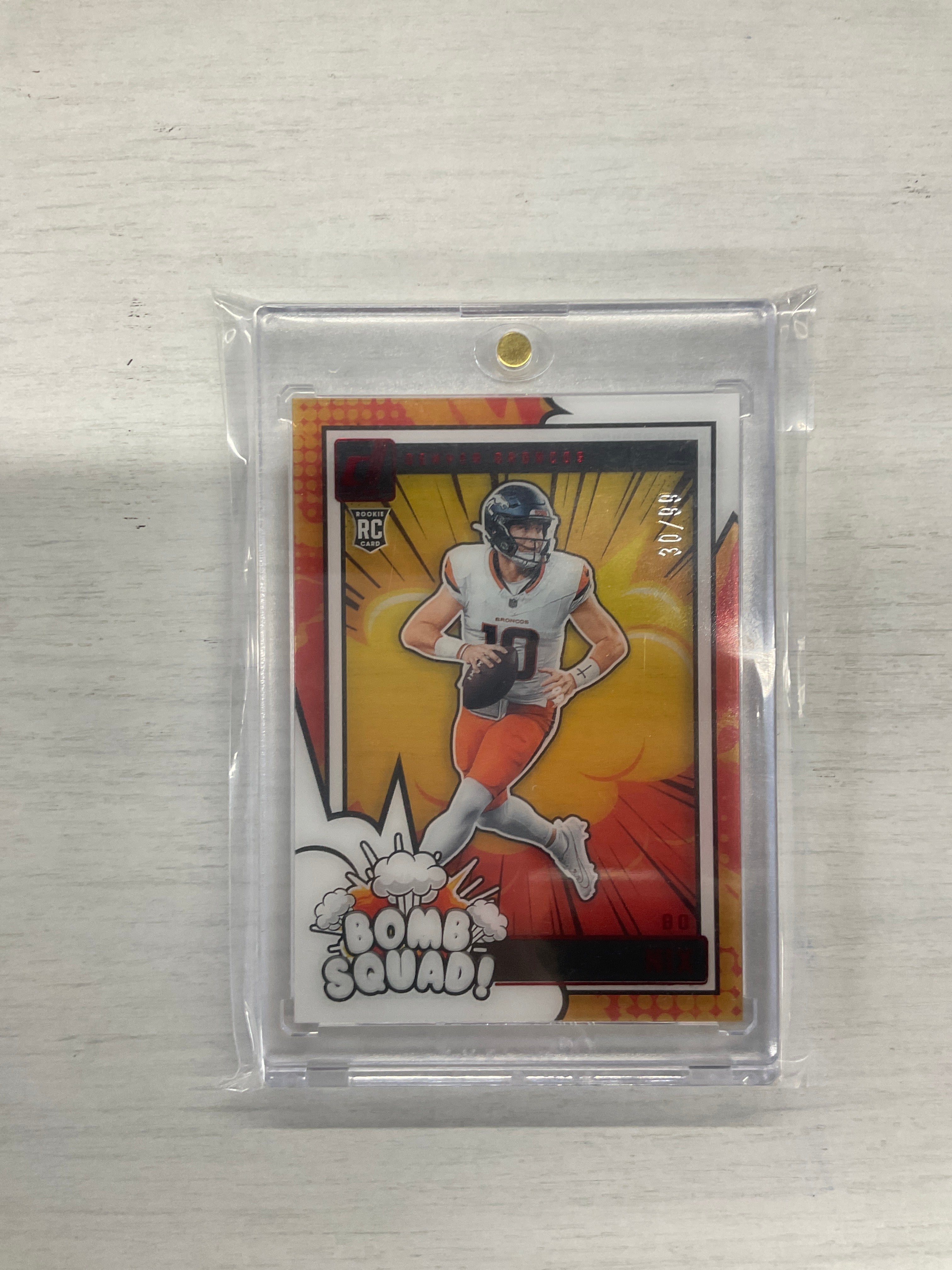 2024 Clearly Donruss Bo Nix Bomb Squad Red /99
