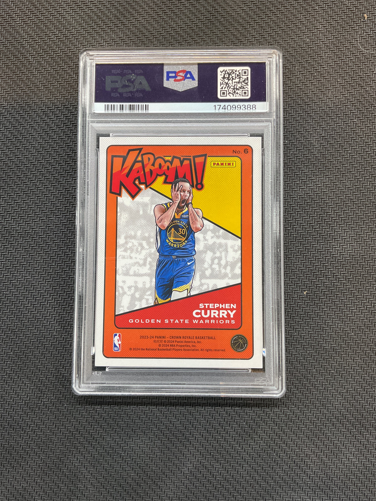 2023 Crown Royale Stephen Curry Kaboom! #6 PSA 7 Warriors