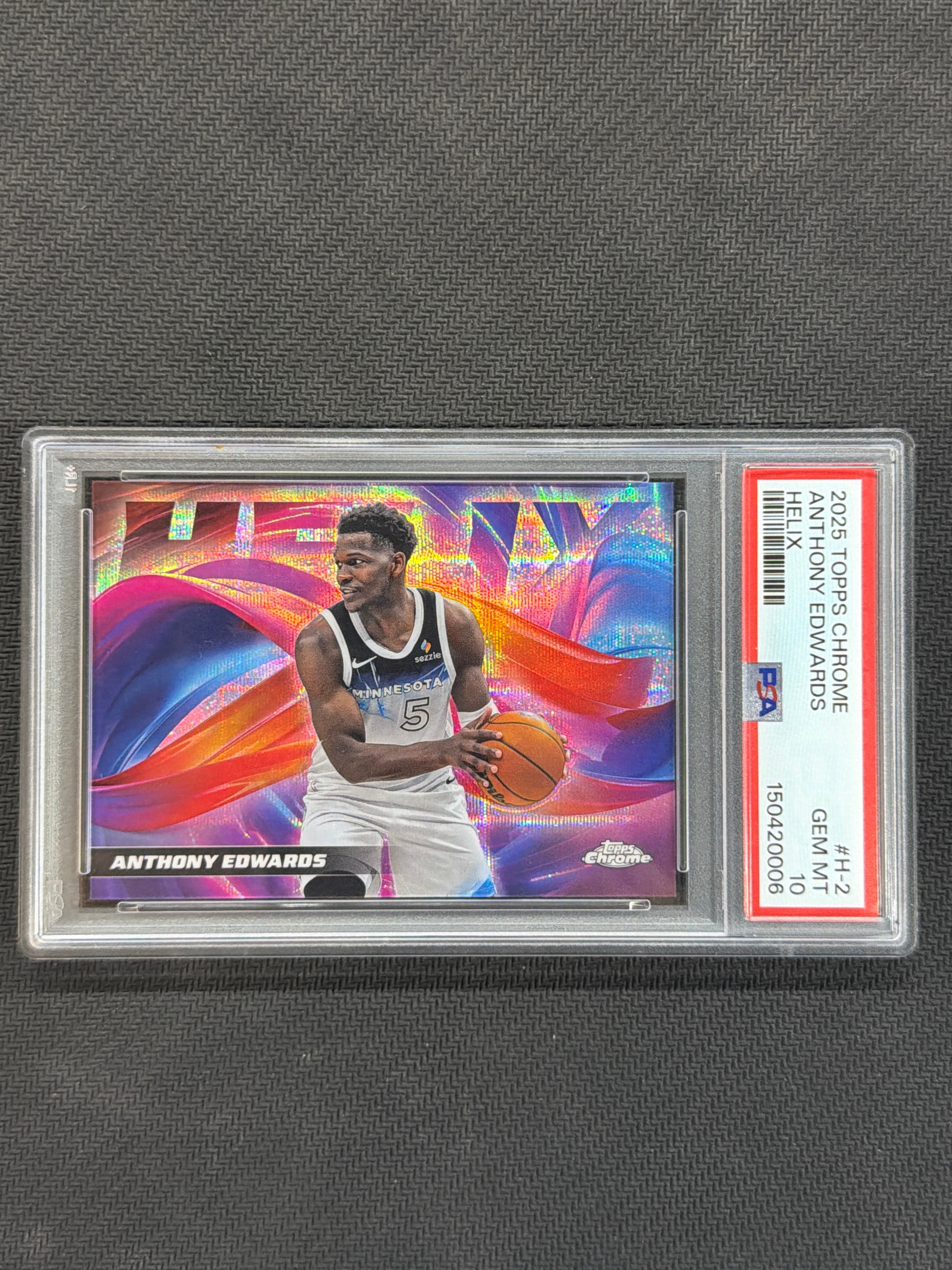 2025-26 Topps Chrome Anthony Edwards Helix PSA 10 006