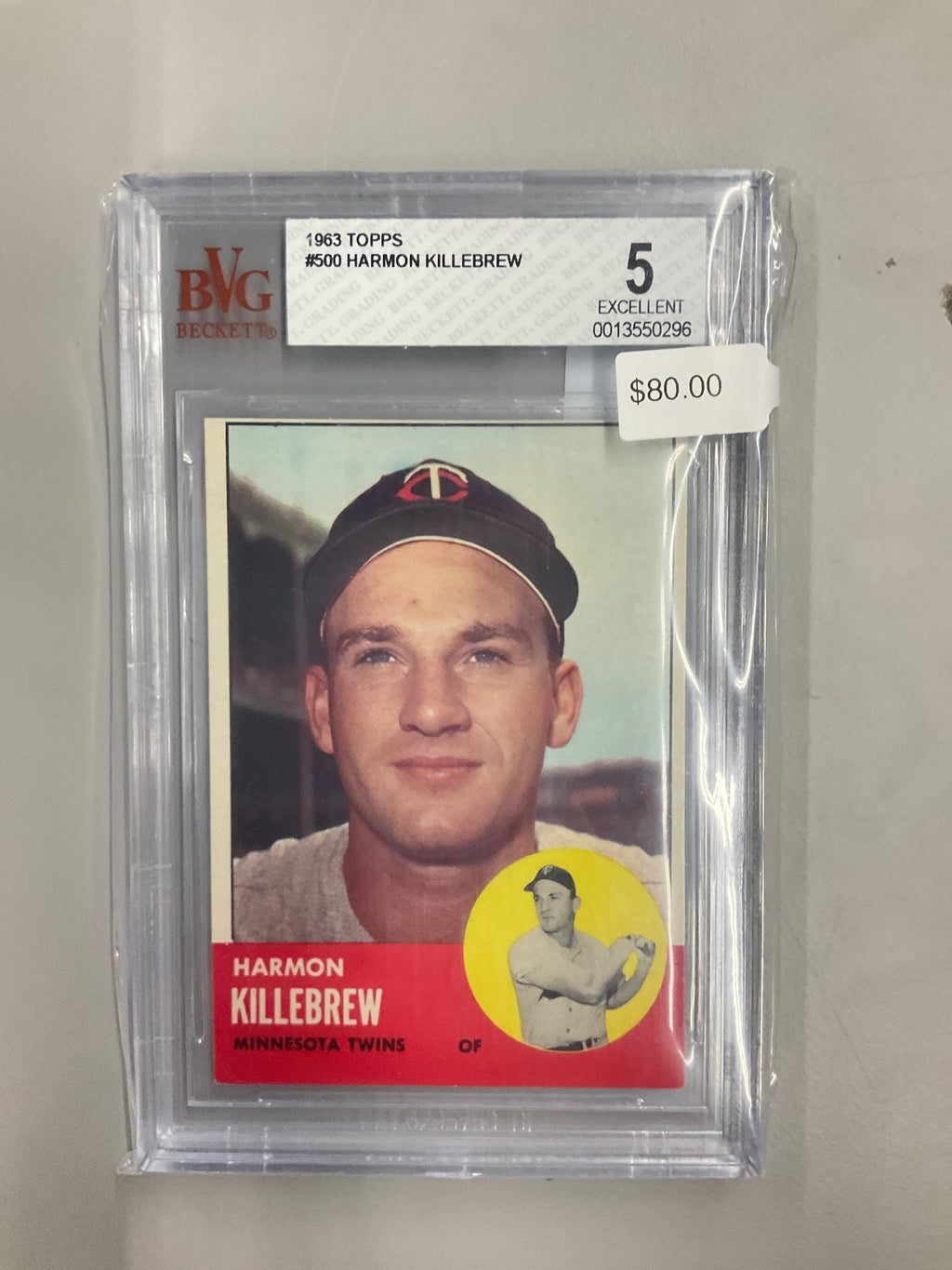 1963 Topps #500 Harmon Killebrew BVG 5